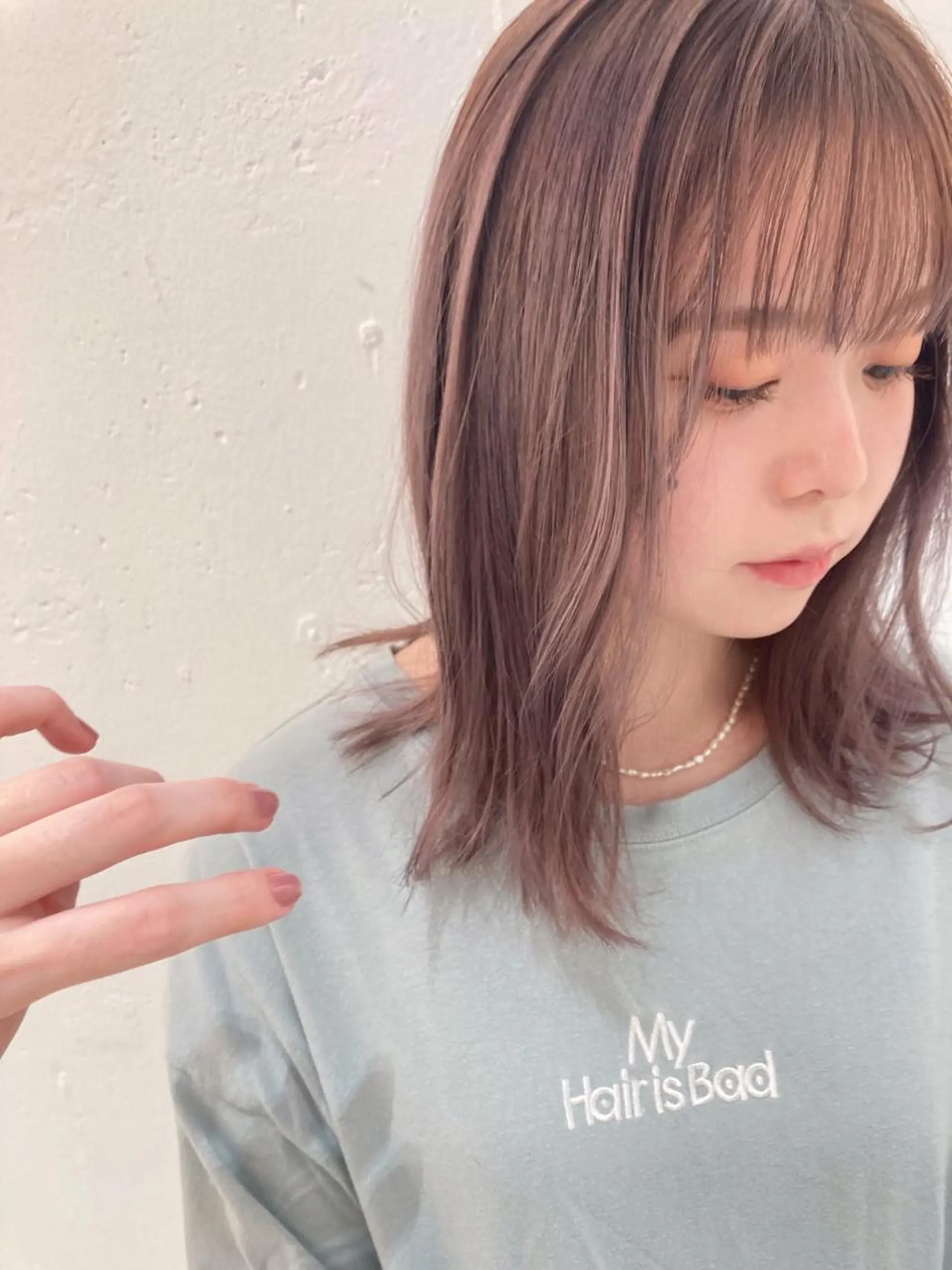 ミディアム カラー ベージュカラー ヘアカラー お洒落ベージュ🤎 代官山shibukiのヘアスタイル