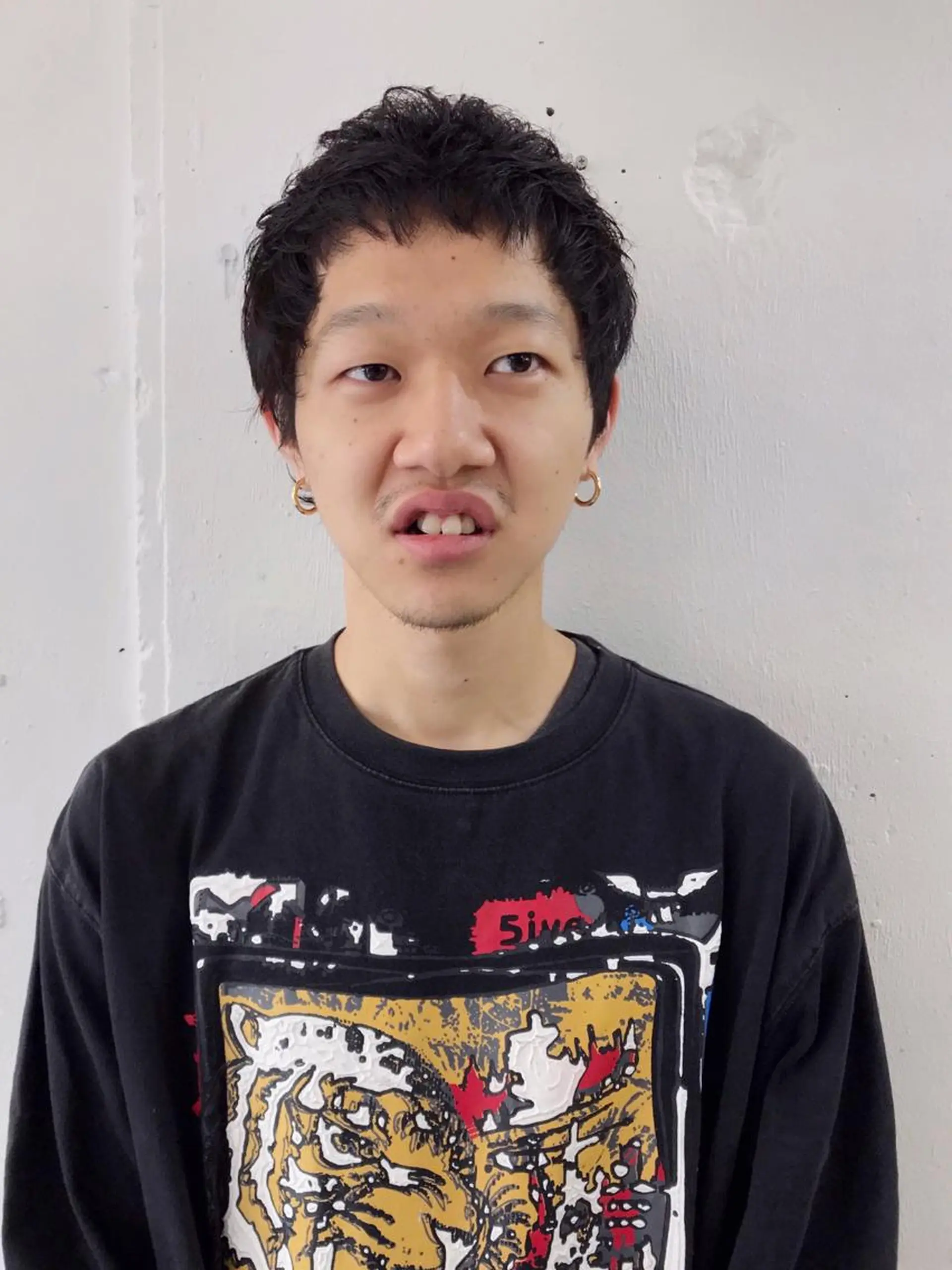 ショート パーマ メンズ 木村陸弥 似合わせ 透明感カラー🌿のヘアスタイル