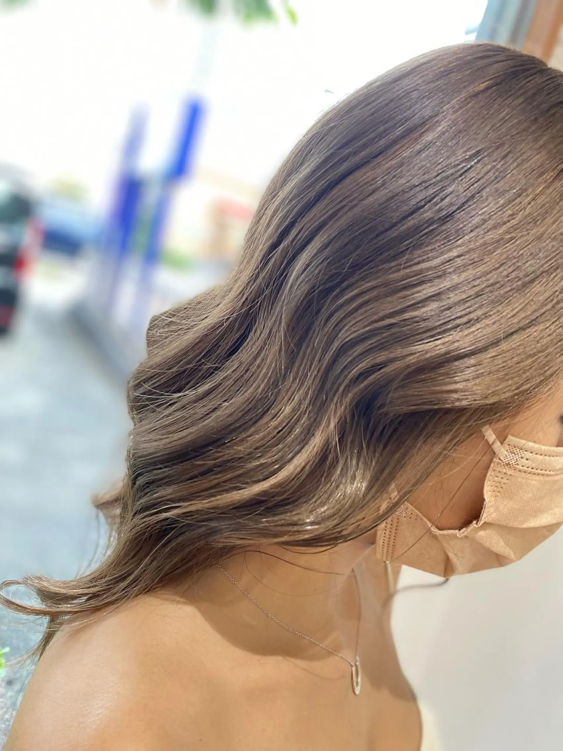 ミディアム カラー くびれヘア 堀 大輔のヘアスタイル