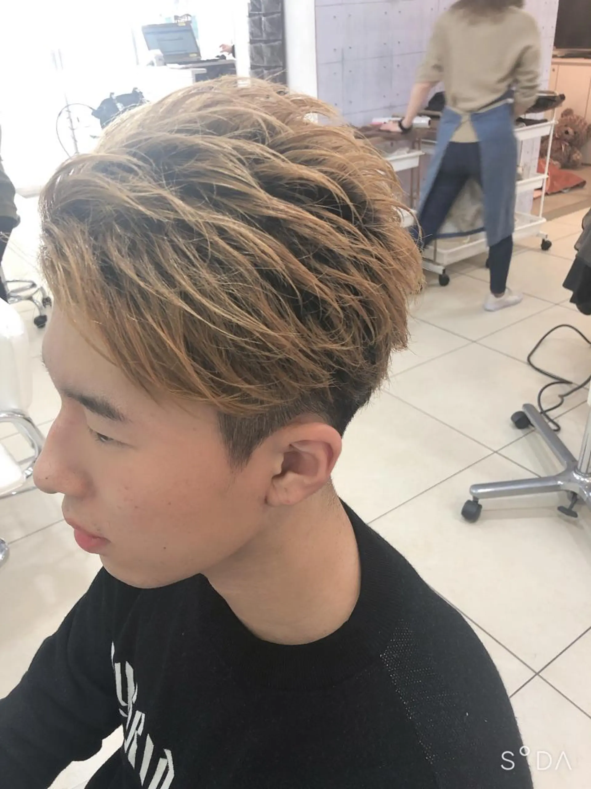 ショート カラー メンズ 髪質改善× 白髪ぼかし溝江のヘアスタイル