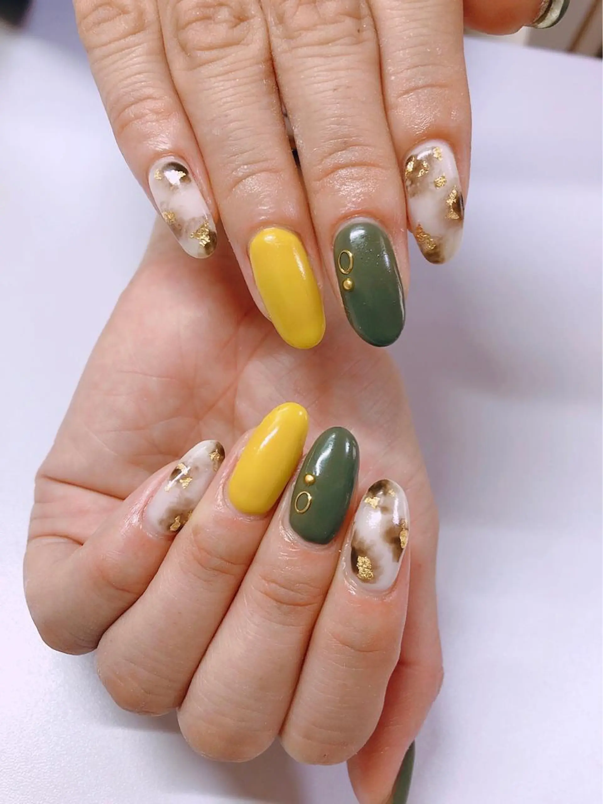 ネイル フットネイル グリーン オフィスネイル ワンカラーネイル Lily Roseスタッフ一同のマツエク・マツパデザイン