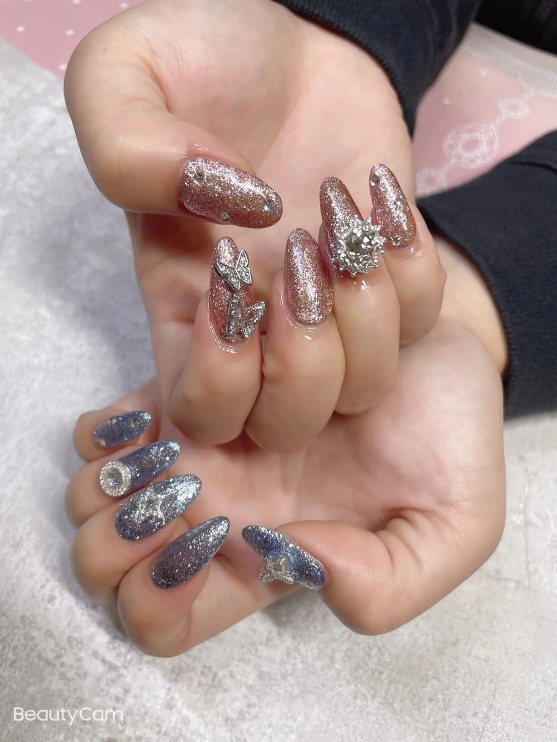 ミディアム ネイル ハンドネイル 《LB》ラブリエ Nail&eyeのマツエク・マツパデザイン