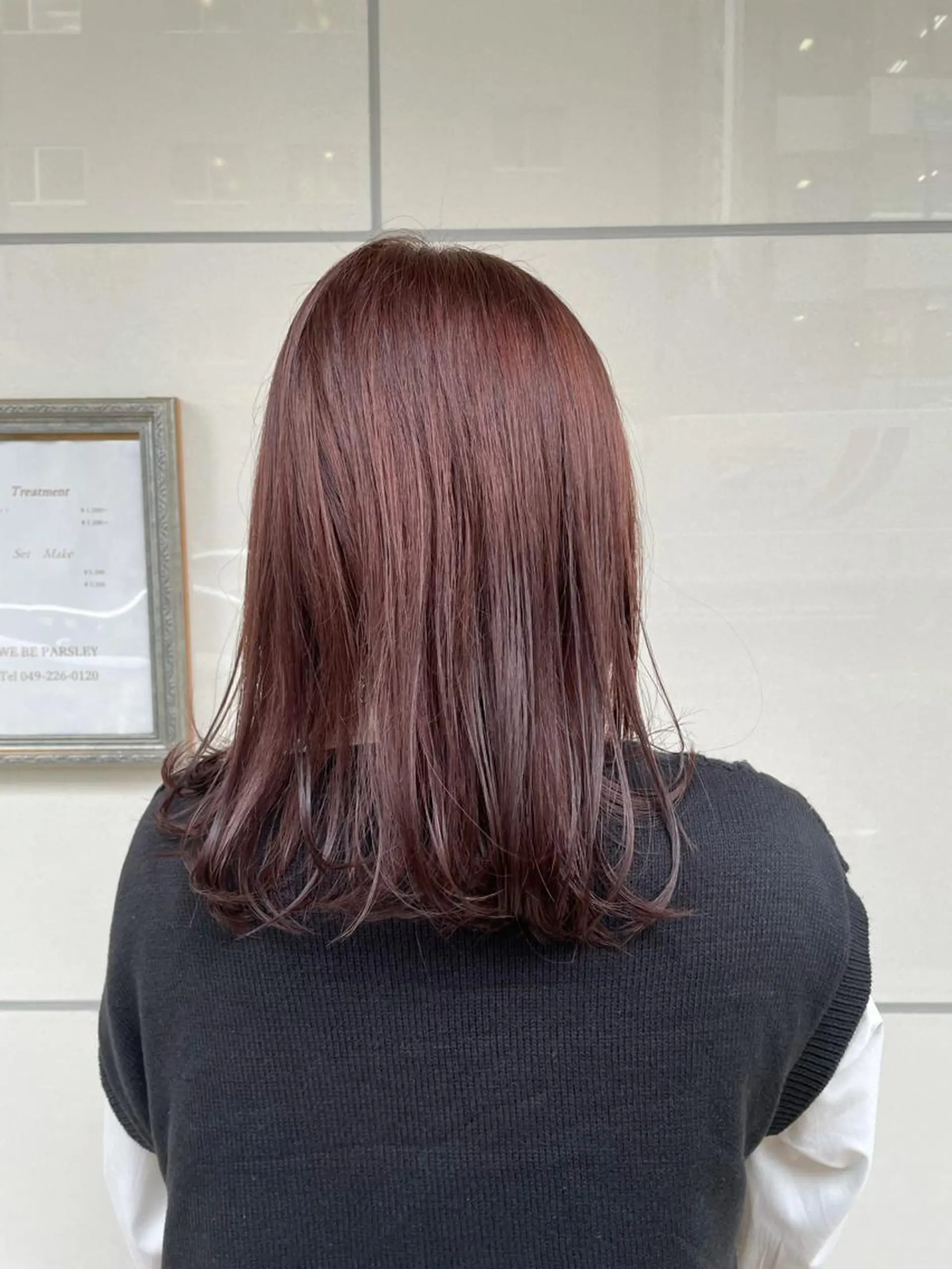 ミディアム ピンクラベンダー 千野 優由のヘアスタイル