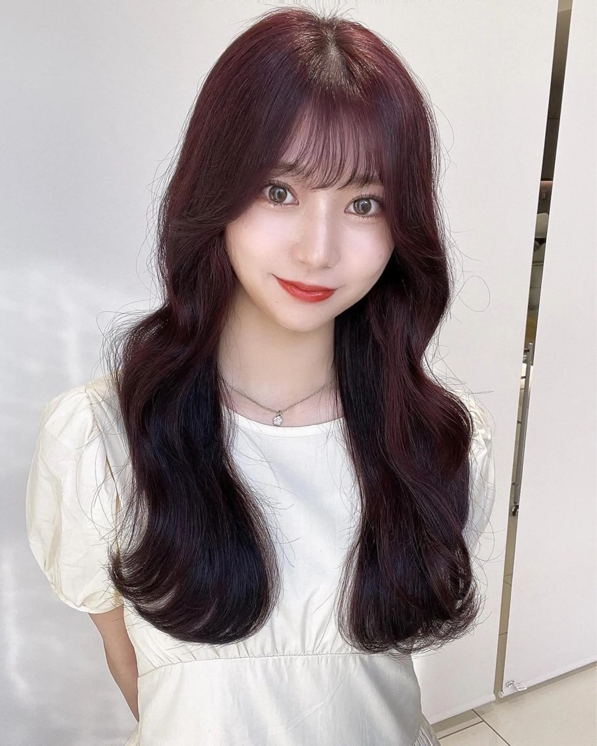 ロング カラー ヘアカラー トリートメント COA GINZA 空也/前髪/顔まわりのヘアスタイル