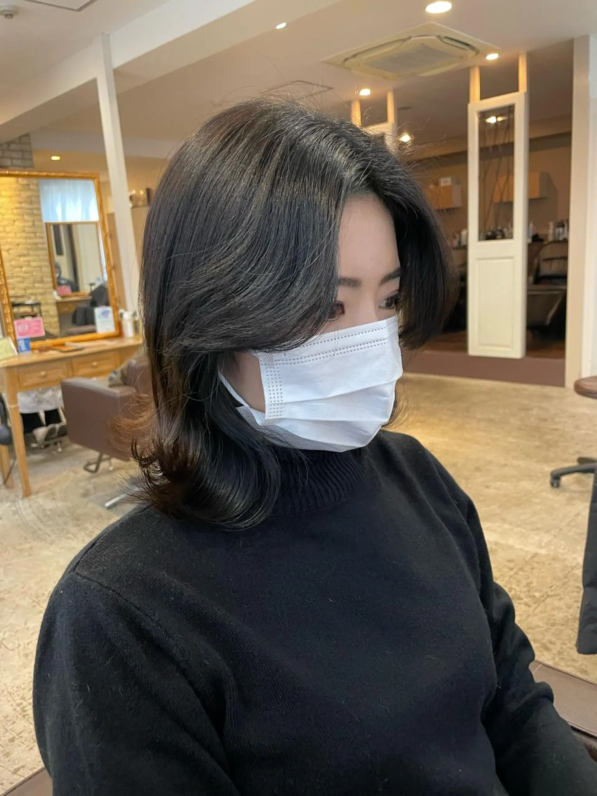 ミディアム カラー 韓国風ヘア カット ヘアカラー トリートメント ヘアセット 髪質改善特化 🫧松野力也のヘアスタイル