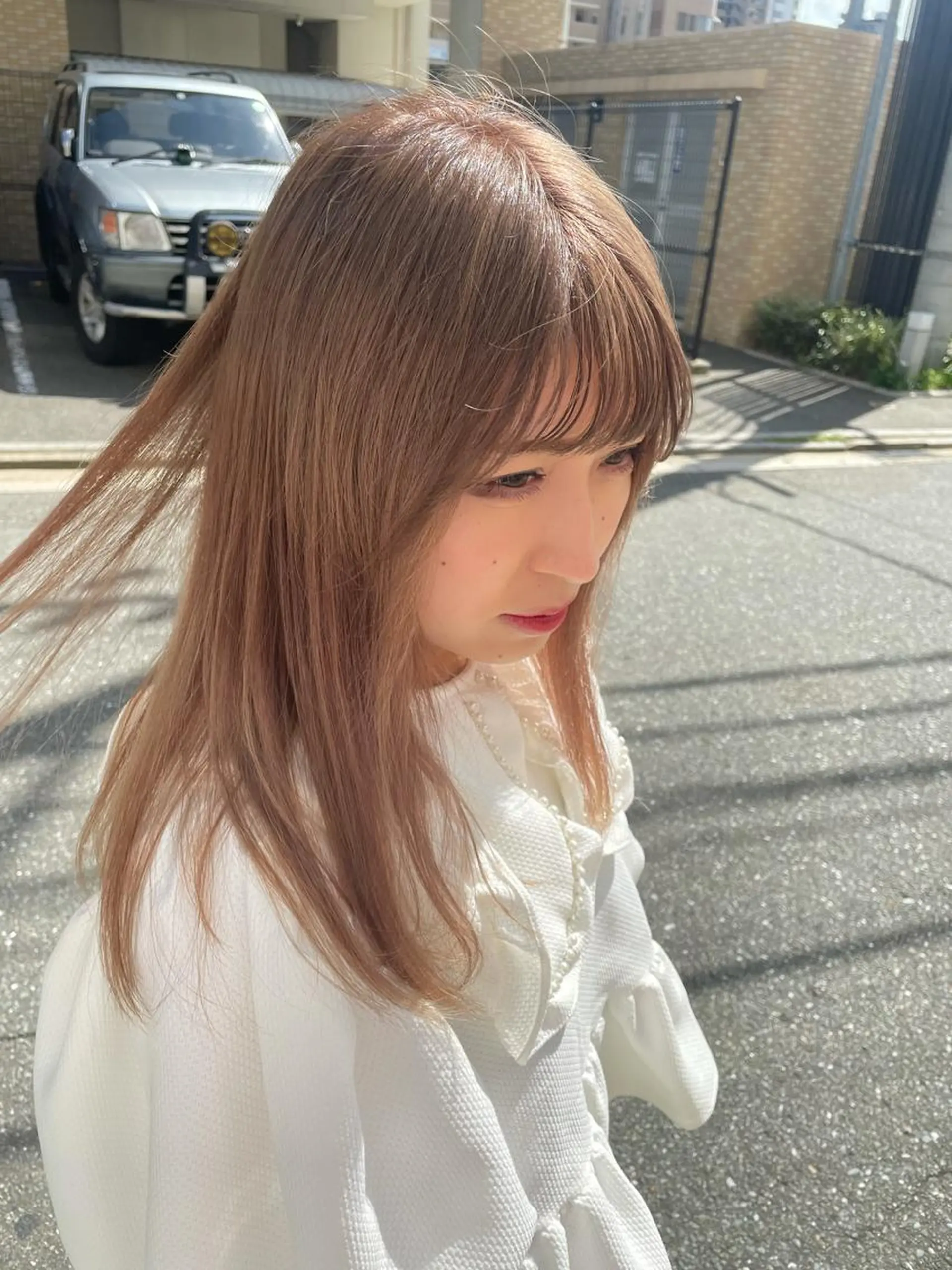 ミディアム ヘアカラー トリートメント マツノ ユウキのヘアスタイル