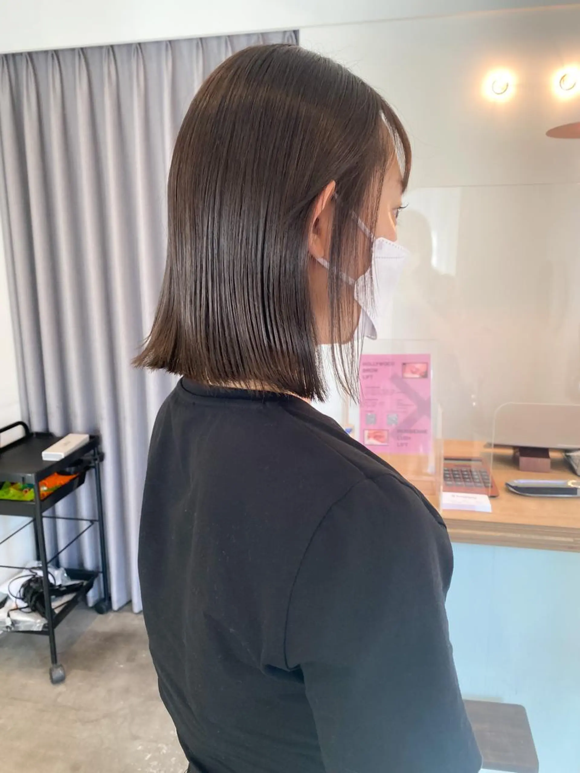 ミディアム カラー オレンジ 板谷みさき /似合わせBobのヘアスタイル