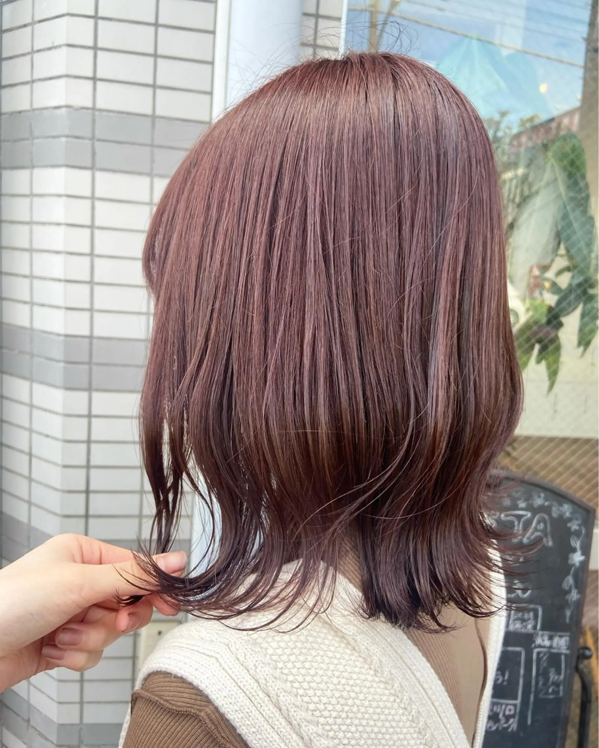 ミディアム カラー ヘアカラー ハラダ ヒナミのヘアスタイル
