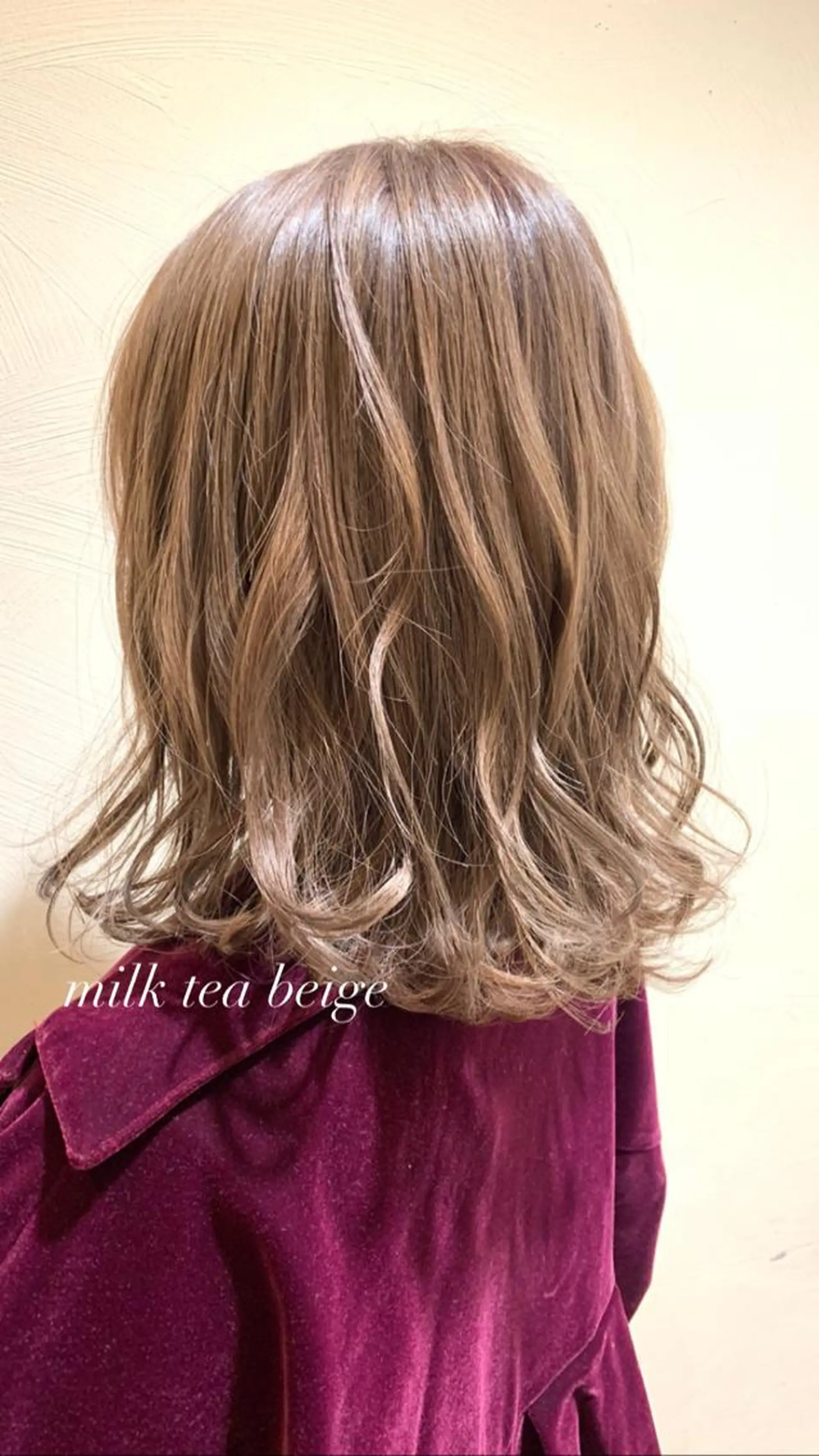 ミディアム カラー ベージュカラー ダブルカラー ミルクティーベージュ カットモデル募集 島崎　凌のヘアスタイル