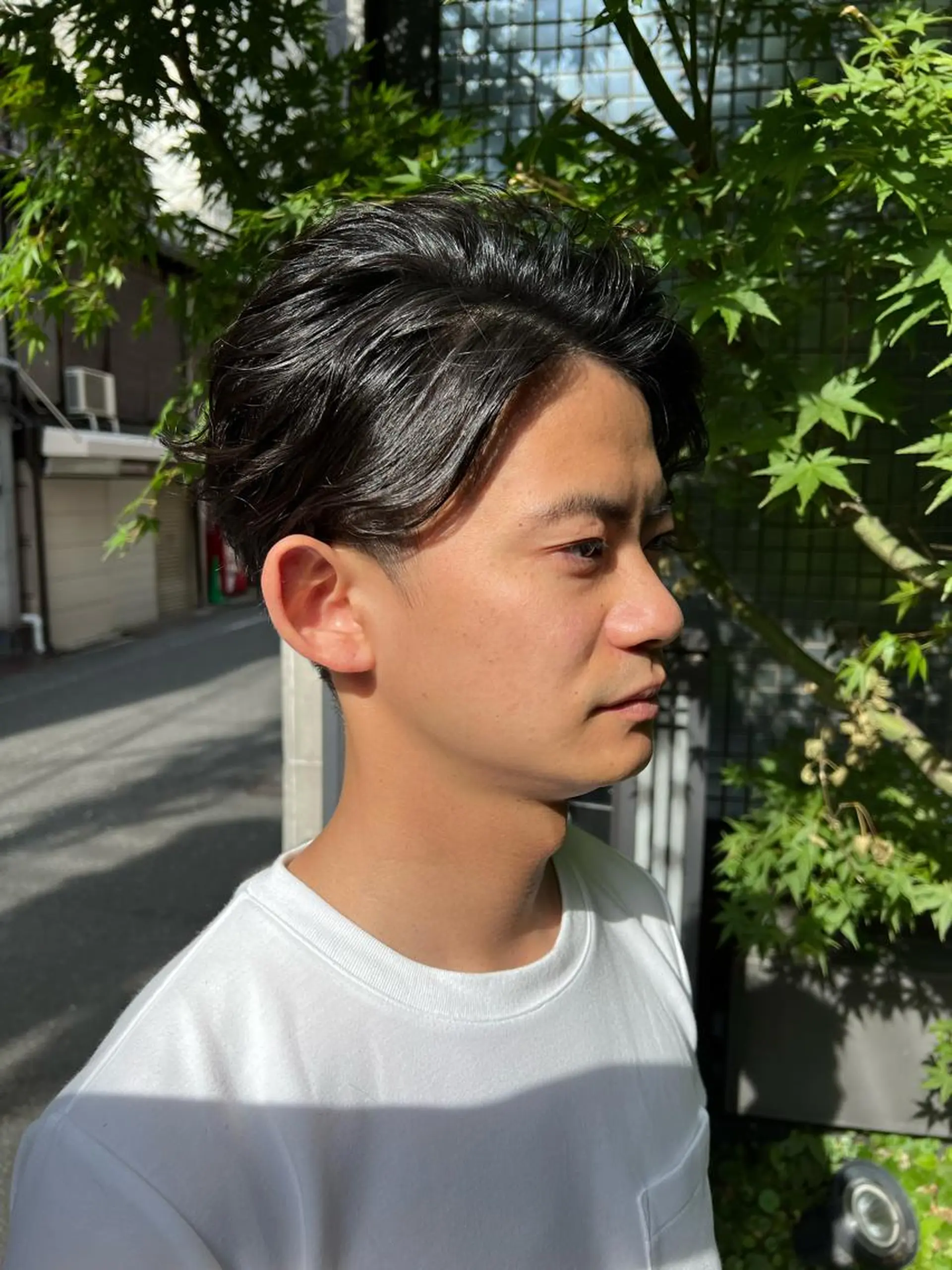 ショート パーマ カット パーマ トリートメント 吉ヶ別符 亮祐のヘアスタイル