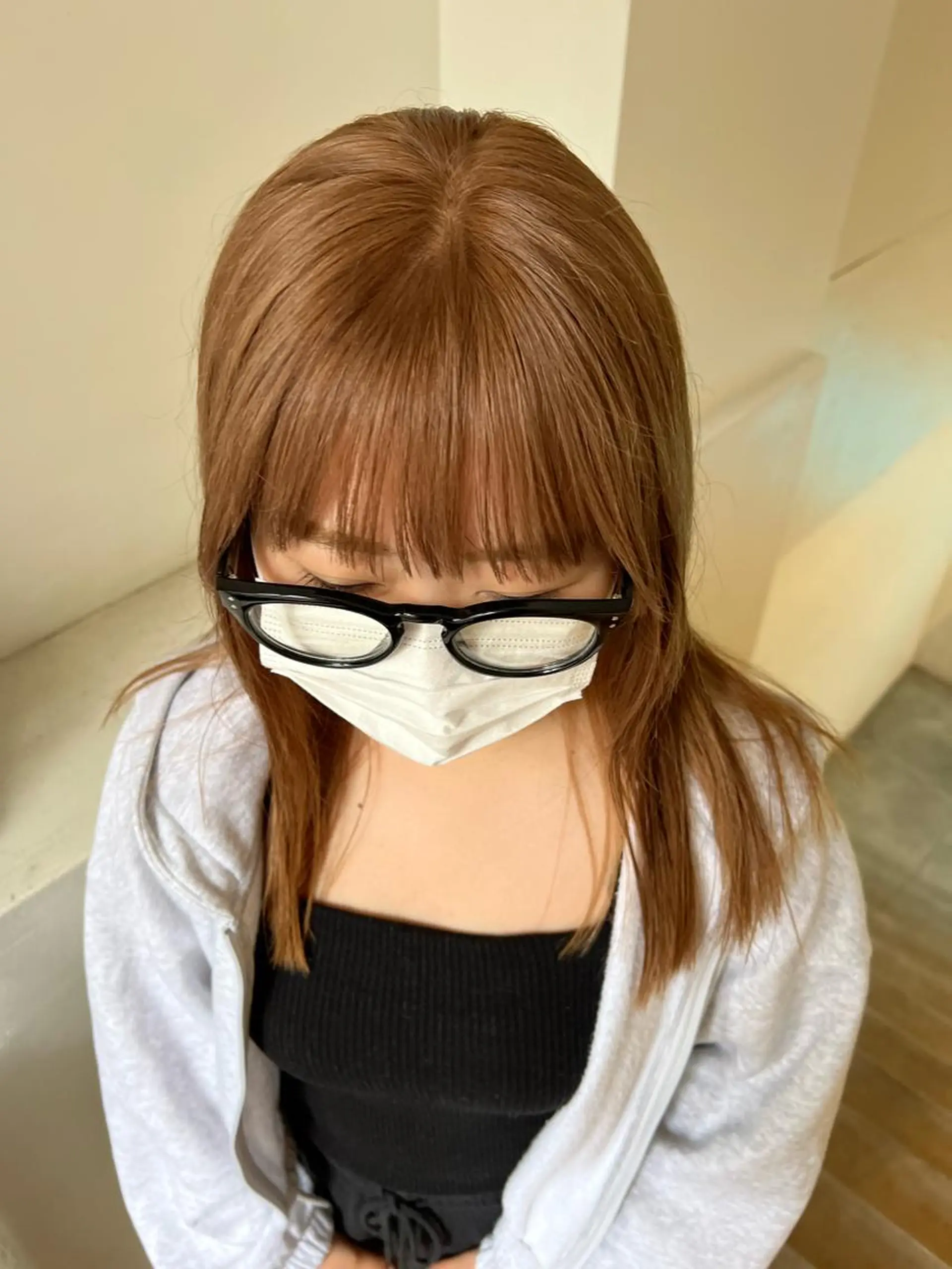 セミロング カラー 顔周りカット/透明感 カラー✂️MEIのヘアスタイル