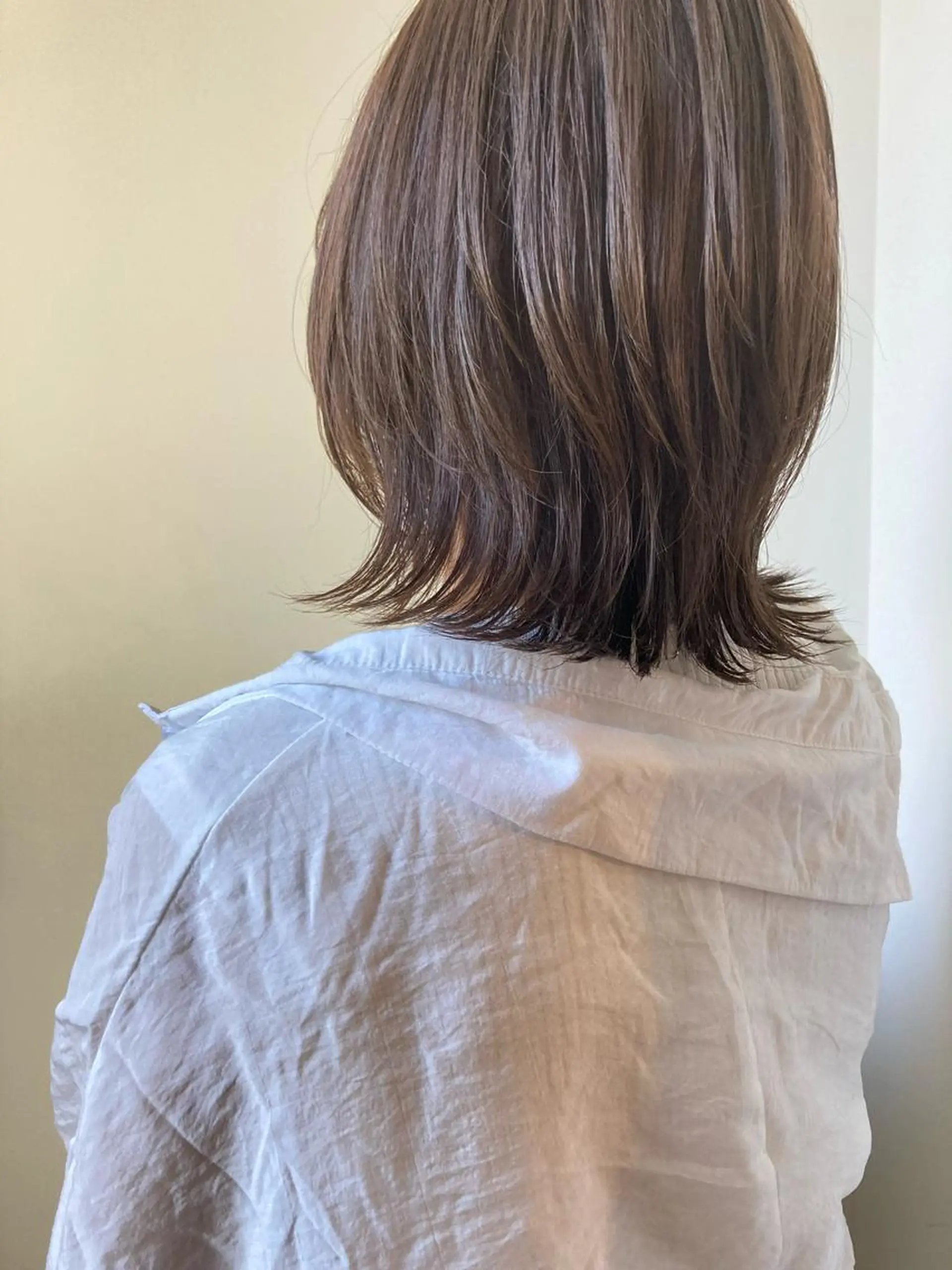 ミディアム カラー くびれヘア レイヤーカット 小木曽智美 /ボブ/ショートのヘアスタイル