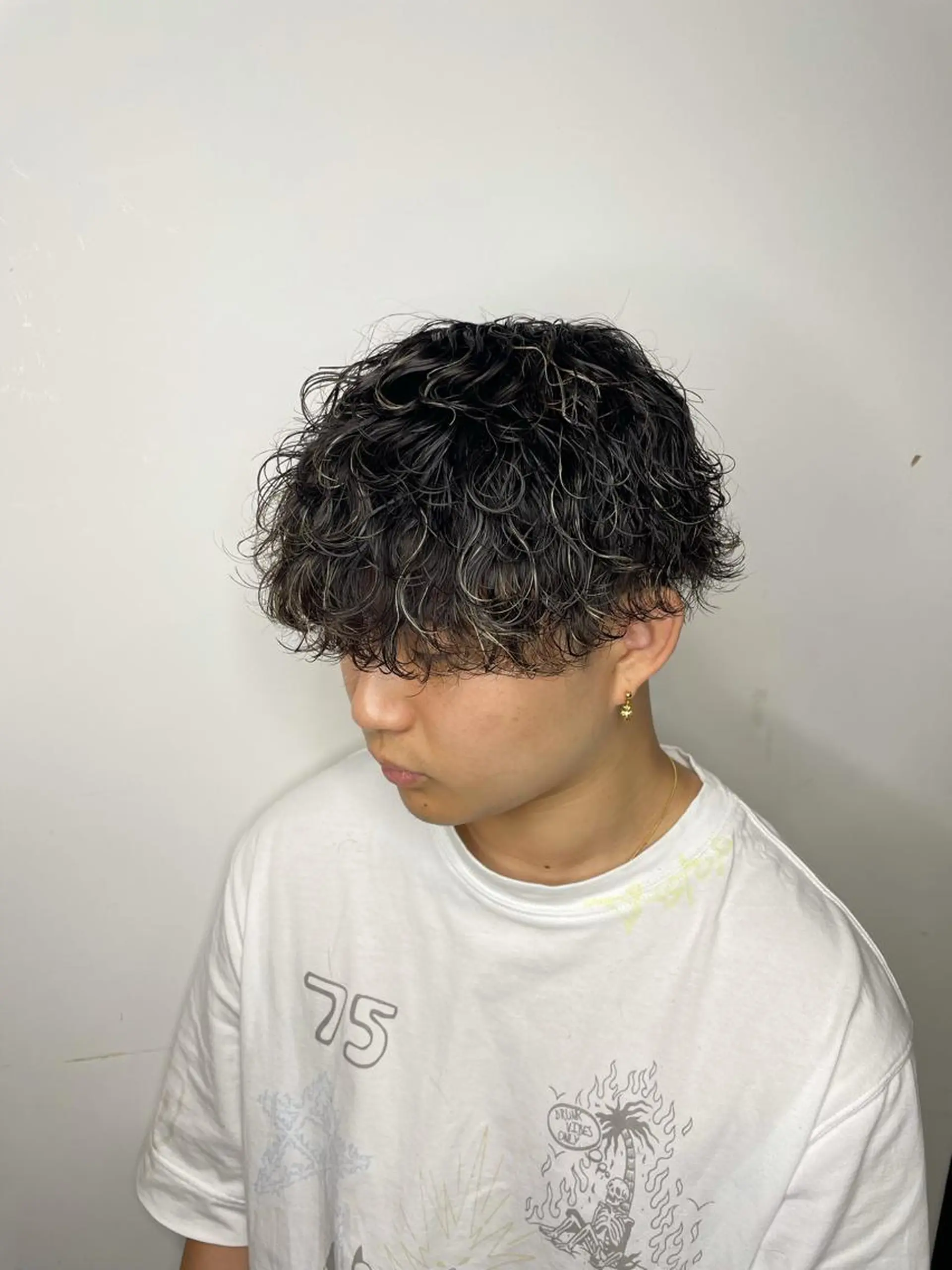 ショート パーマ メンズ カット パーマ 【men's Lapis横浜】海人のヘアスタイル