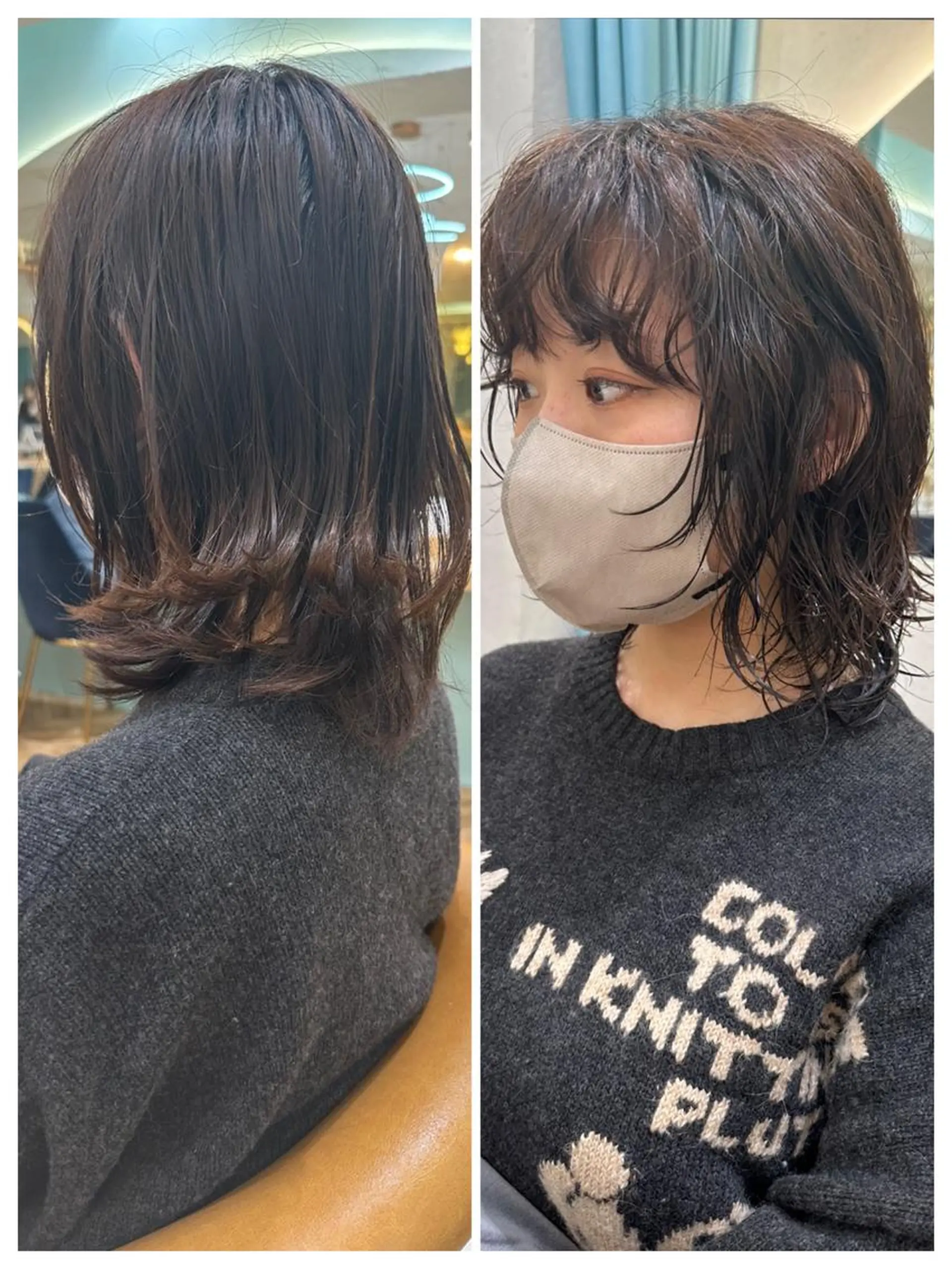 ミディアム 🛑柔らか透明感 カラー🛑大谷のヘアスタイル