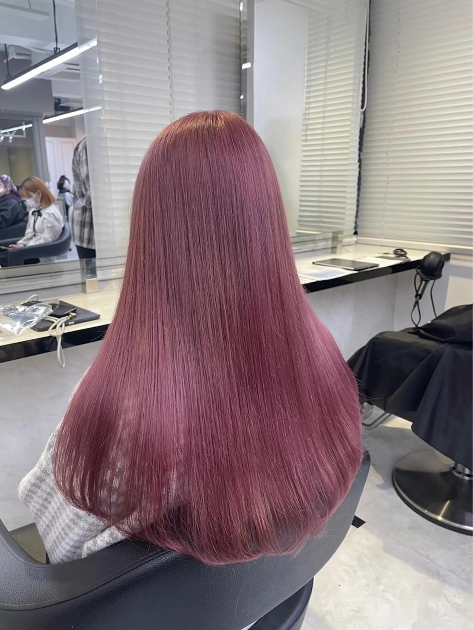 セミロング カラー ブリーチ ラベンダーカラー ピンクカラー ピンクラベンダー 透明感/艶髪/💖 トレンドスタイル💖のヘアスタイル