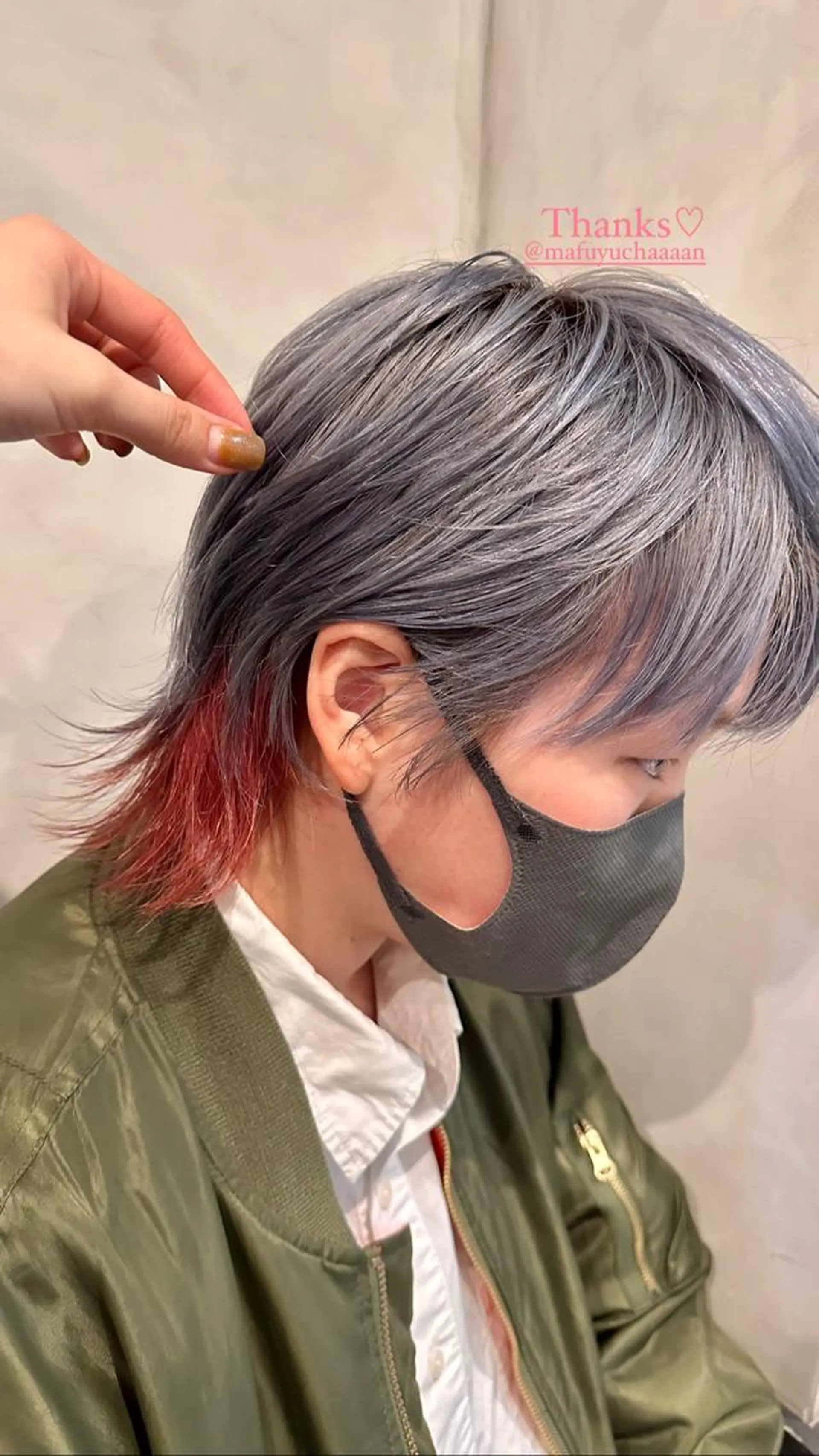 ショート カラー ウルフカット Yuki☺︎パーマ レイヤーカットのヘアスタイル