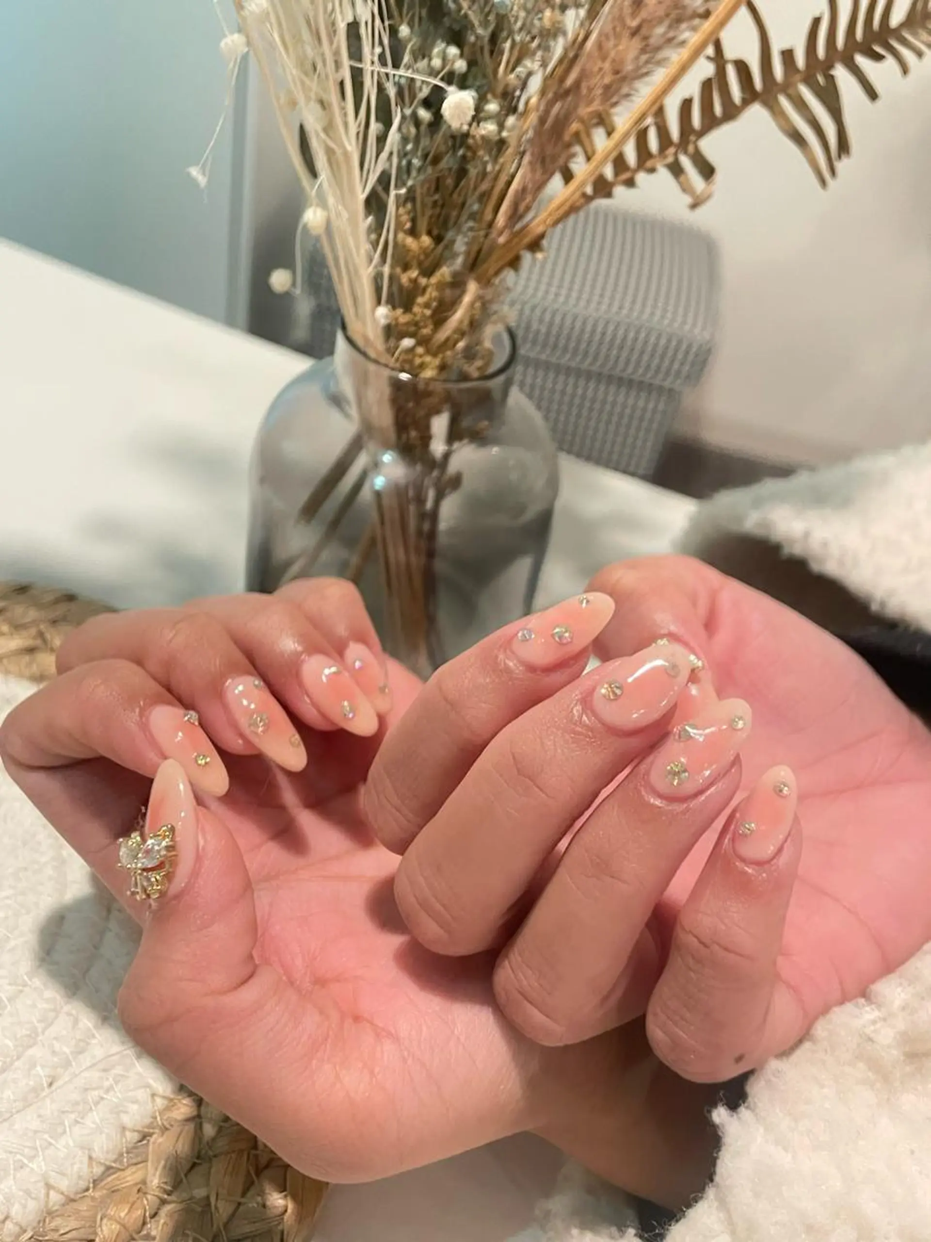 ネイル チークネイル ワンホンネイル ハンドネイル D.d Nail Moeのネイルデザイン