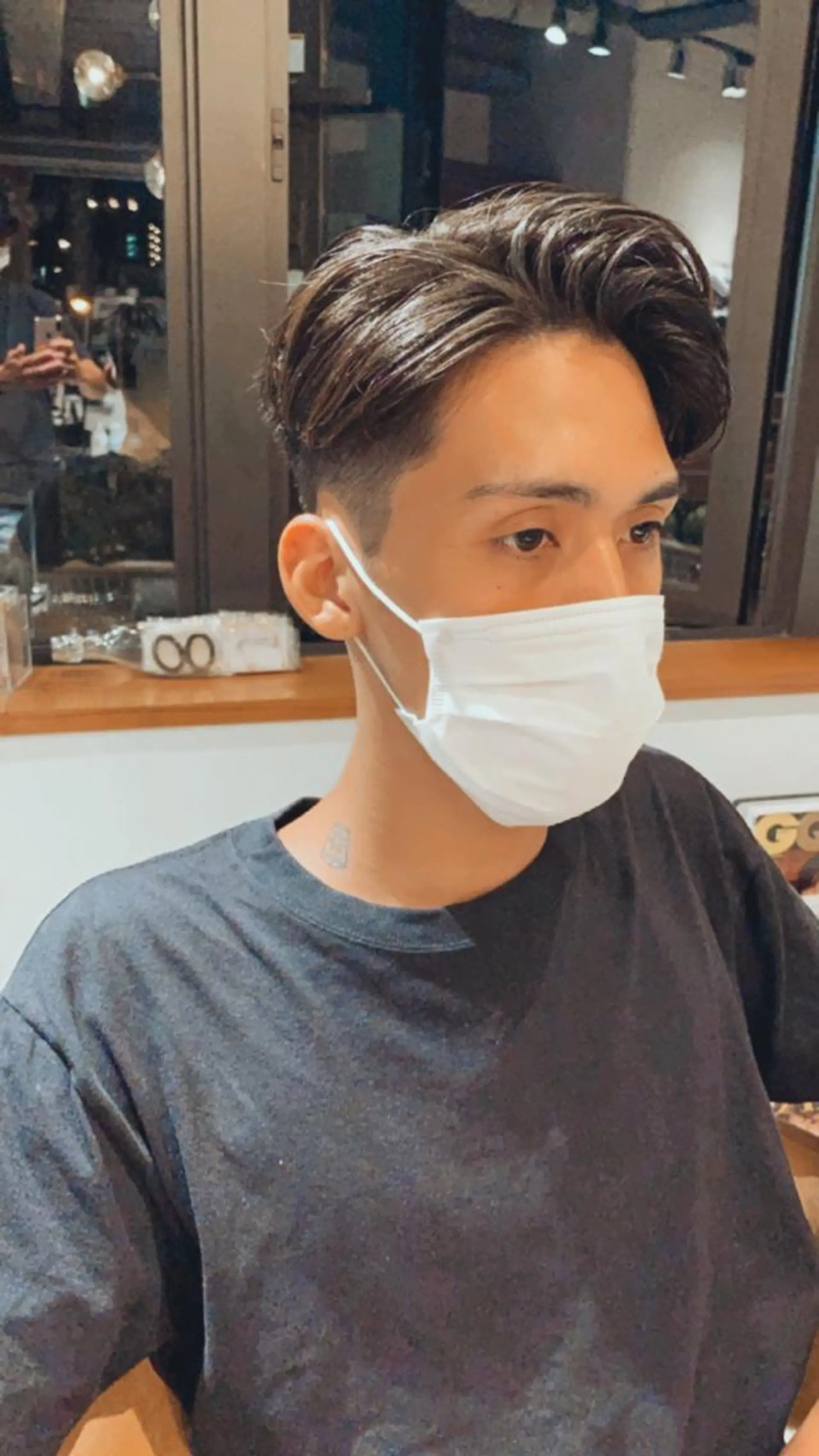 メンズ 七三 カット 【店長】外国人風 メンズヘア尾上雄輝のヘアスタイル