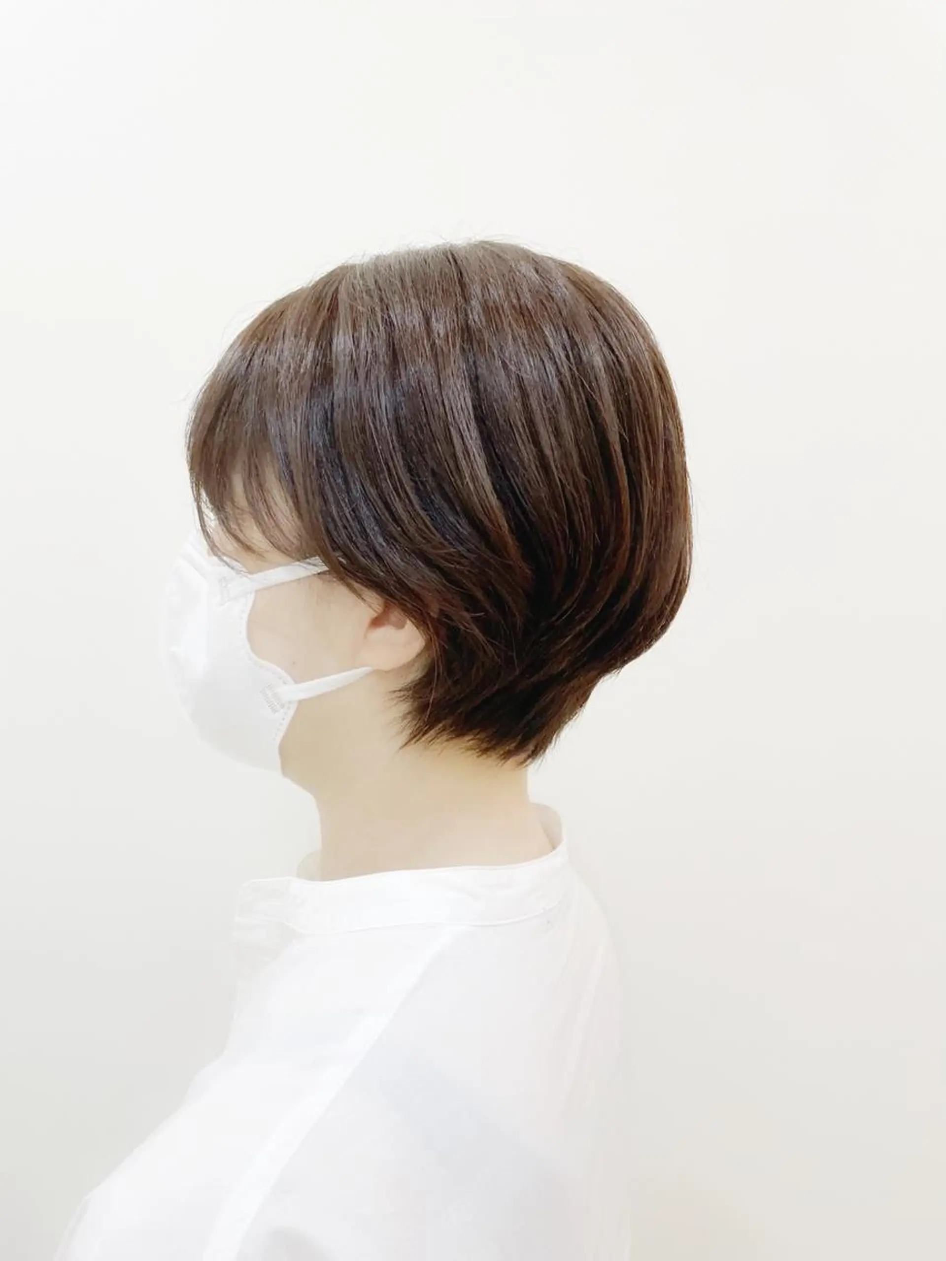 ショート カラー 丸みショート くびれヘア くせ毛 ミセス ショートヘア カット ヘアカラー newline銀座所属・👑銀座ショート/ 絶壁補正/金子涼👑のヘアスタイル