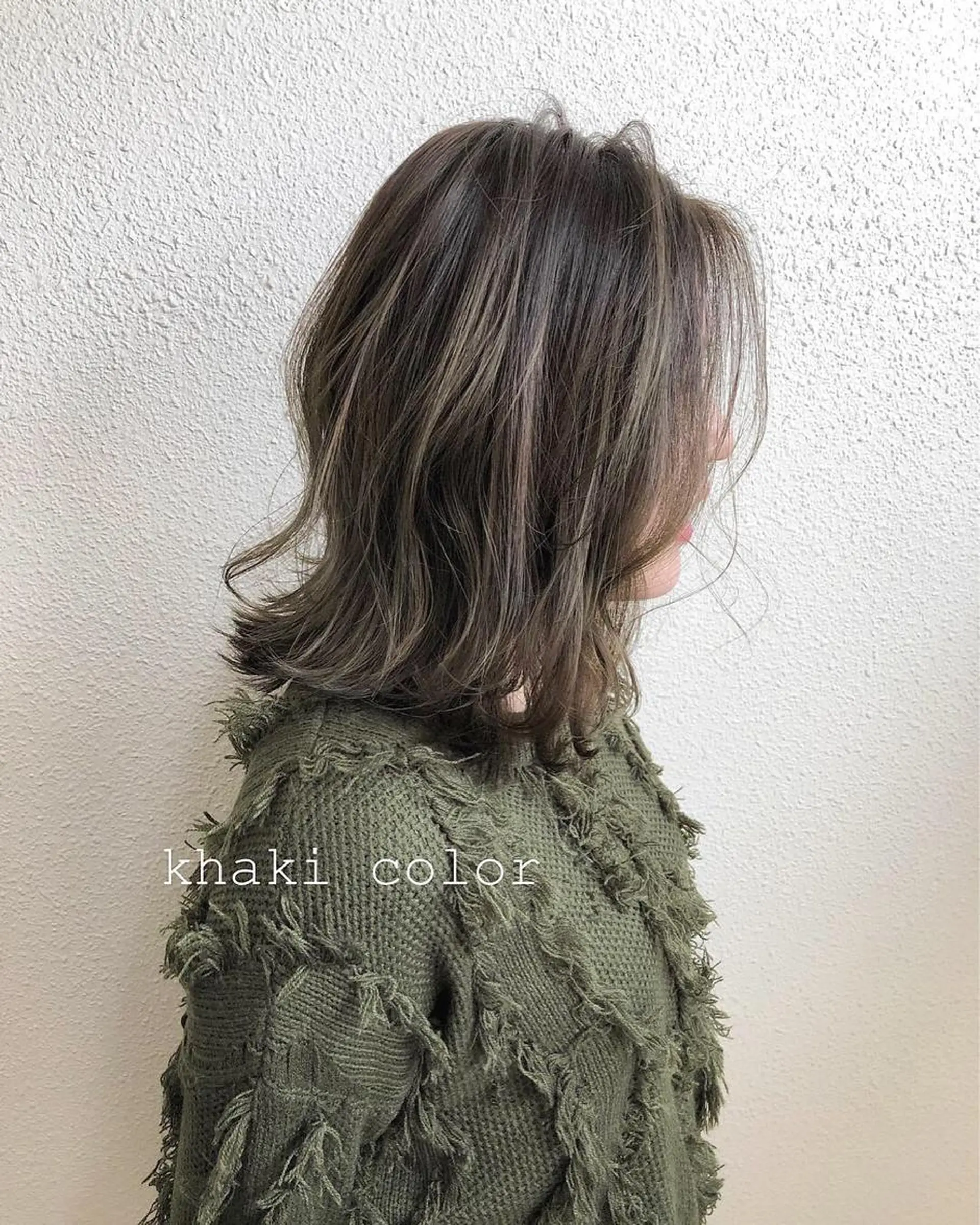 ミディアム カラー ヘアカラー トリートメント ツキノキ ミナのヘアスタイル