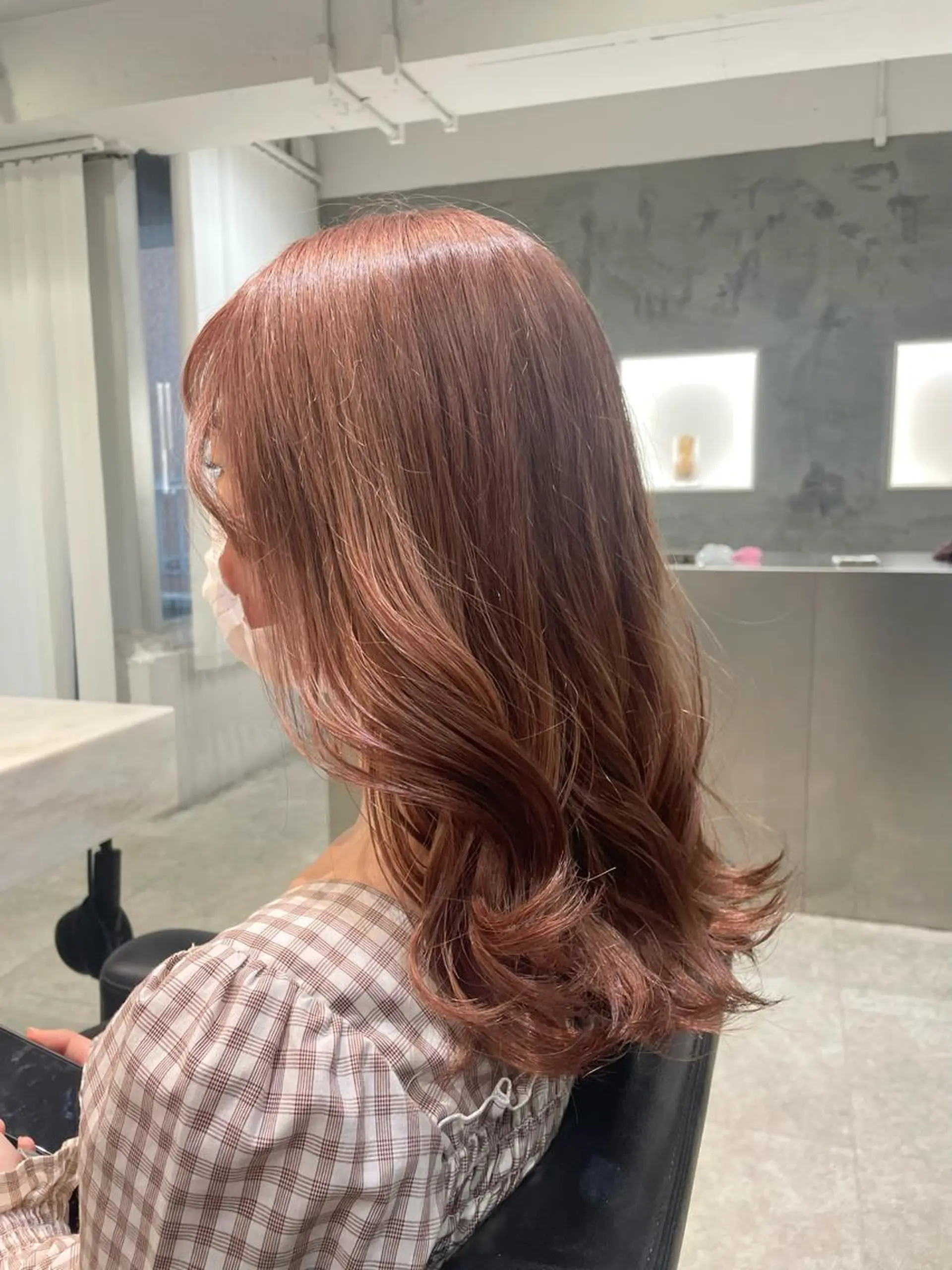 ミディアム カラー ヘアアレンジ ブリーチ ピンクカラー iena渋谷 /ゆーこのマツエク・マツパデザイン