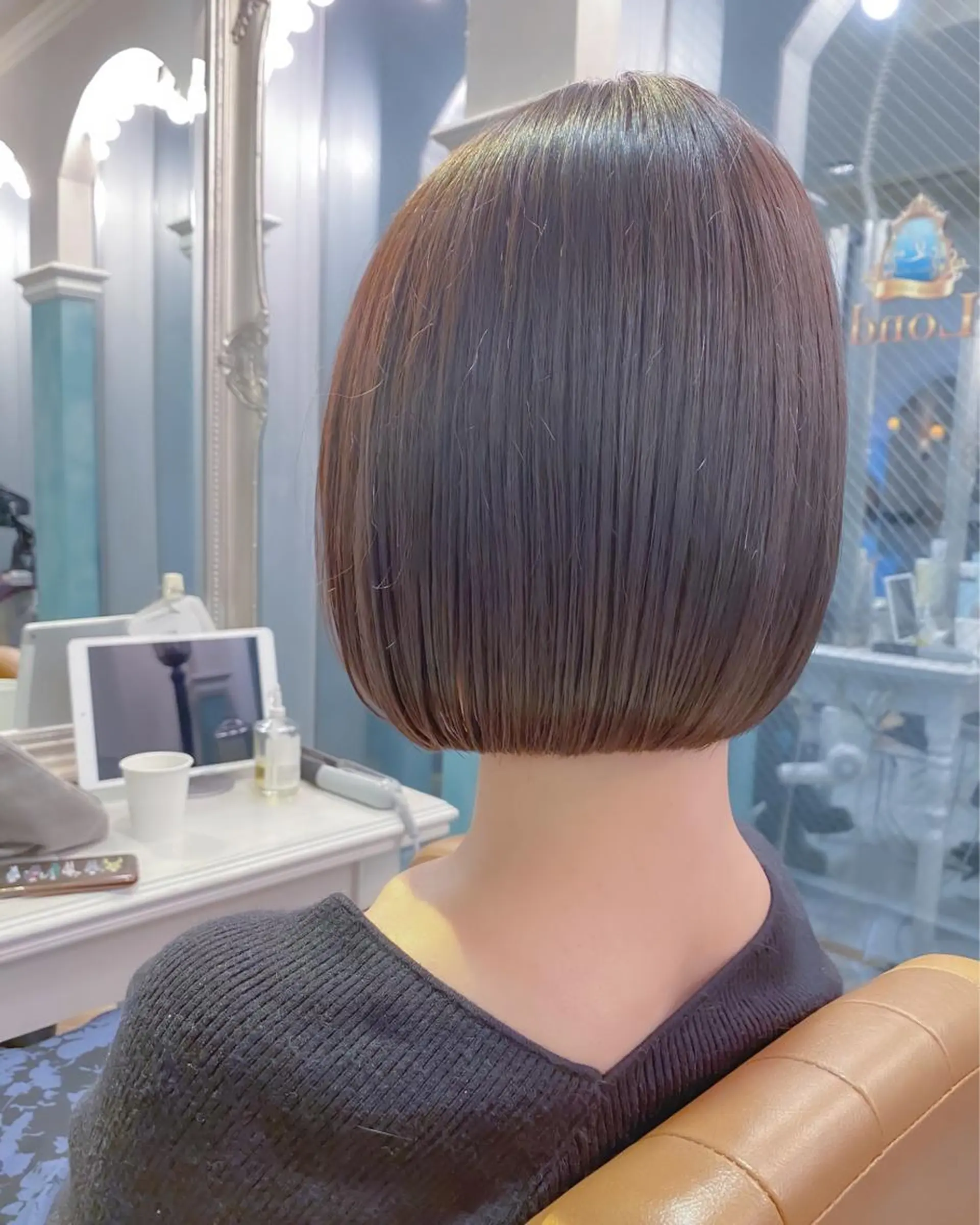 ショート ボブ カット ヘアカラー 縮毛矯正 トリートメント ♥️ボブ韓国風ヘア ♥️久保田夢美のヘアスタイル