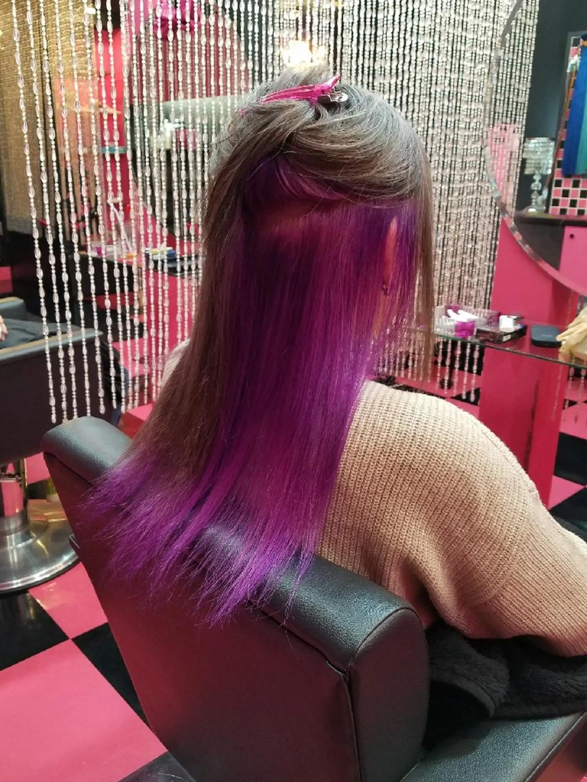 ロング カラー ブリーチ インナーカラー メッシュ パープルカラー REMIX　by　  Love　hairのヘアスタイル