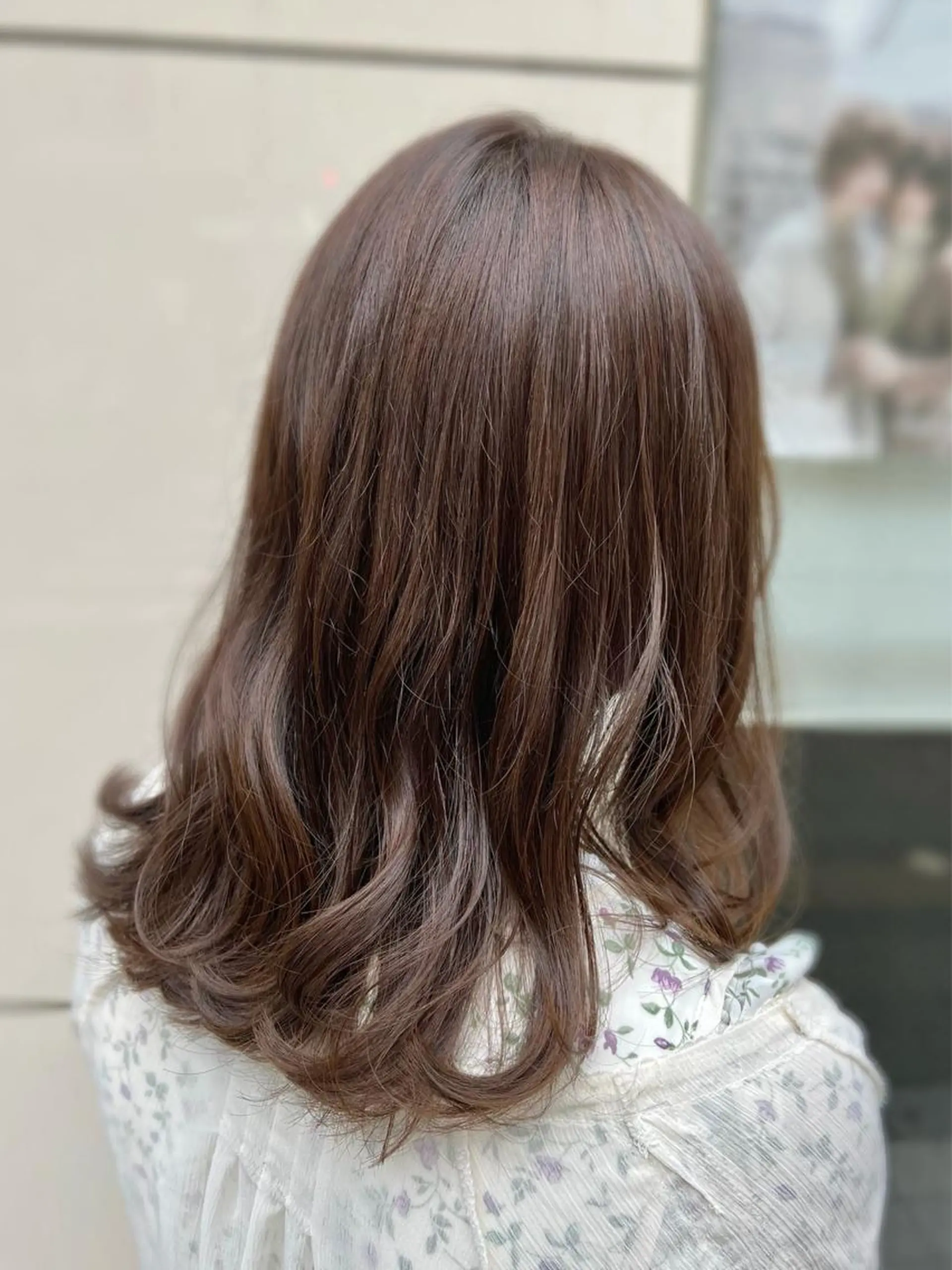 セミロング カラー ベージュカラー グレージュ オリーブベージュ オリーブカラー オリーブグレージュ 韓国ヘア ♡tomimaのヘアスタイル