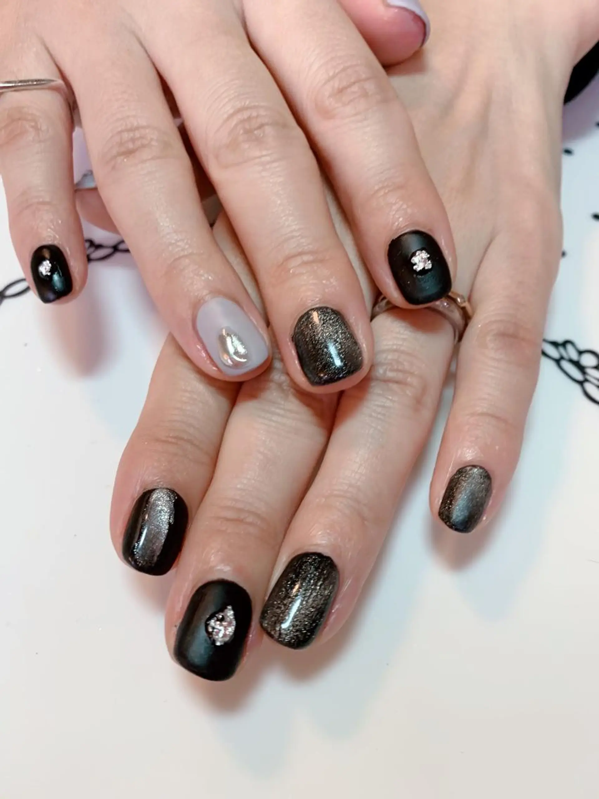 ネイル マグネットネイル マットネイル 田澤 真理子のネイルデザイン