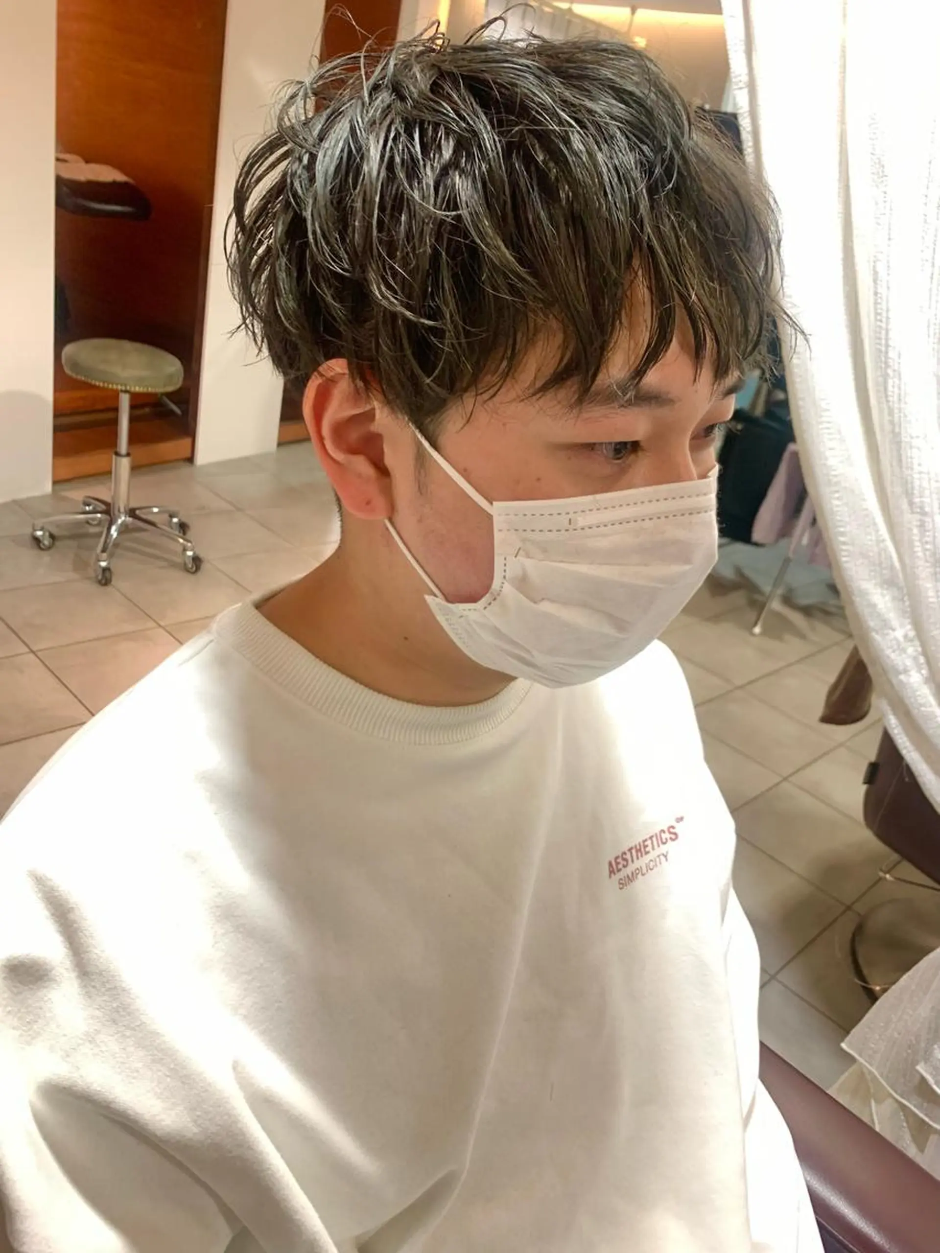 ショート レイヤーカット マッシュヘア 傷ませない縮毛矯正／ 吉岡 美江のヘアスタイル