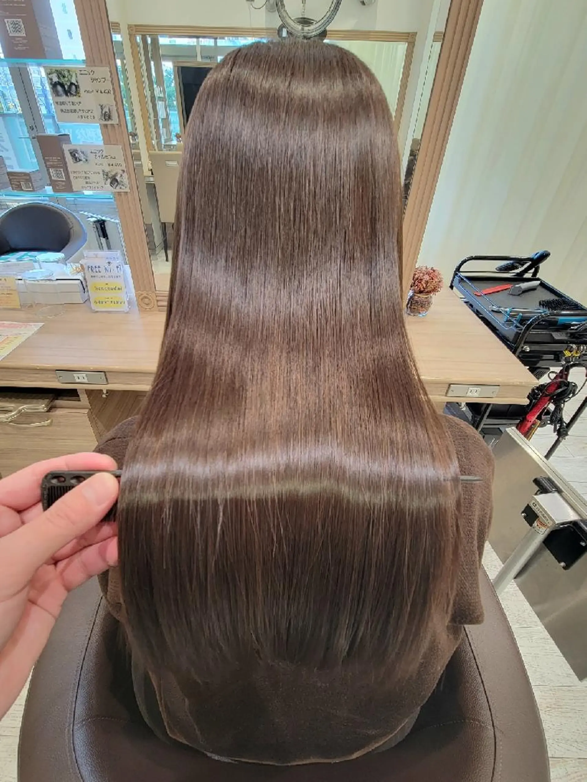 ロング 縮毛矯正 トリートメント 宮本 秀人のヘアスタイル