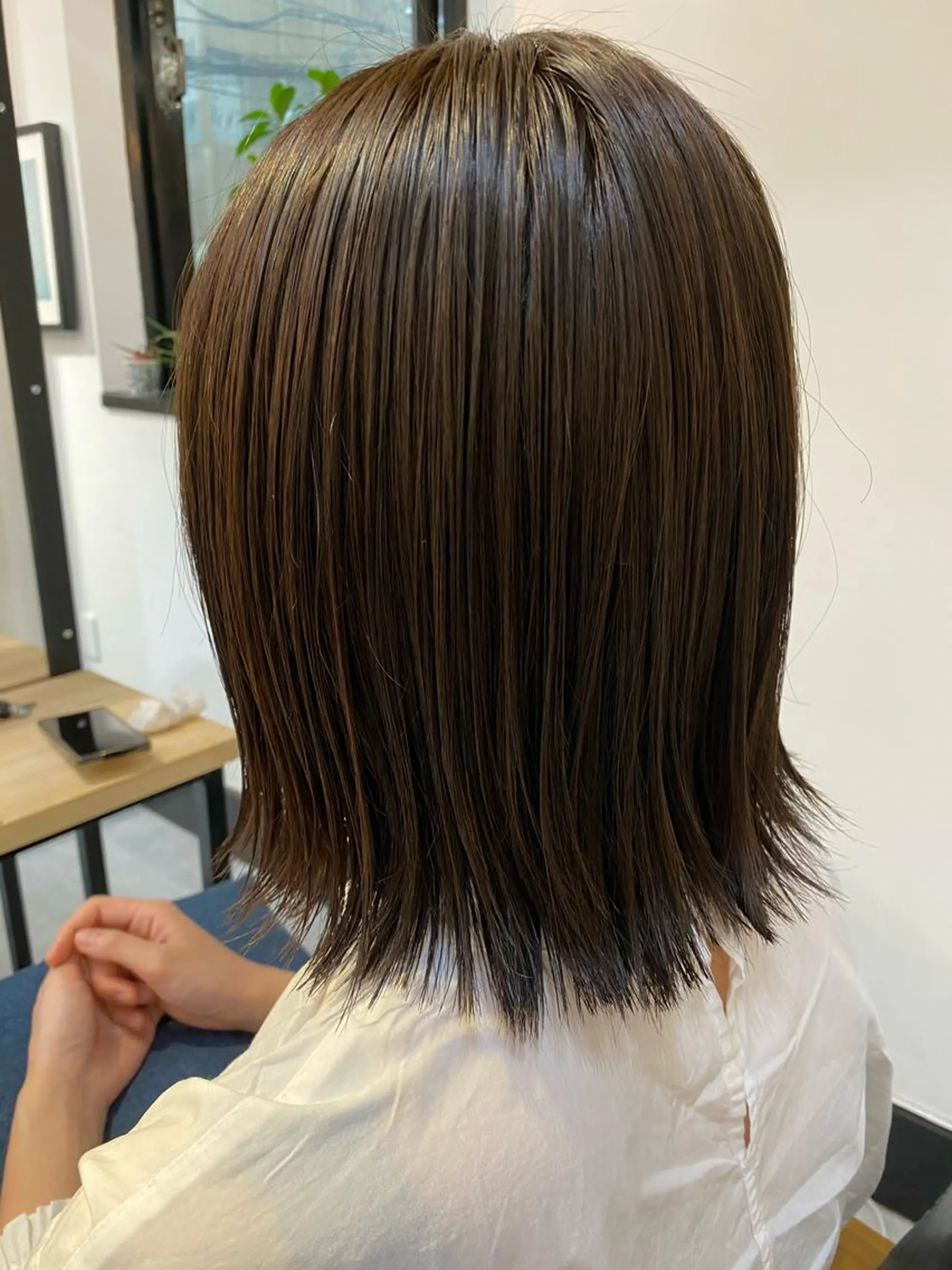 セミロング カラー 外ハネヘア カット ヘアカラー トリートメント ヘッドスパ CARICIA🌱 masaeのヘアスタイル