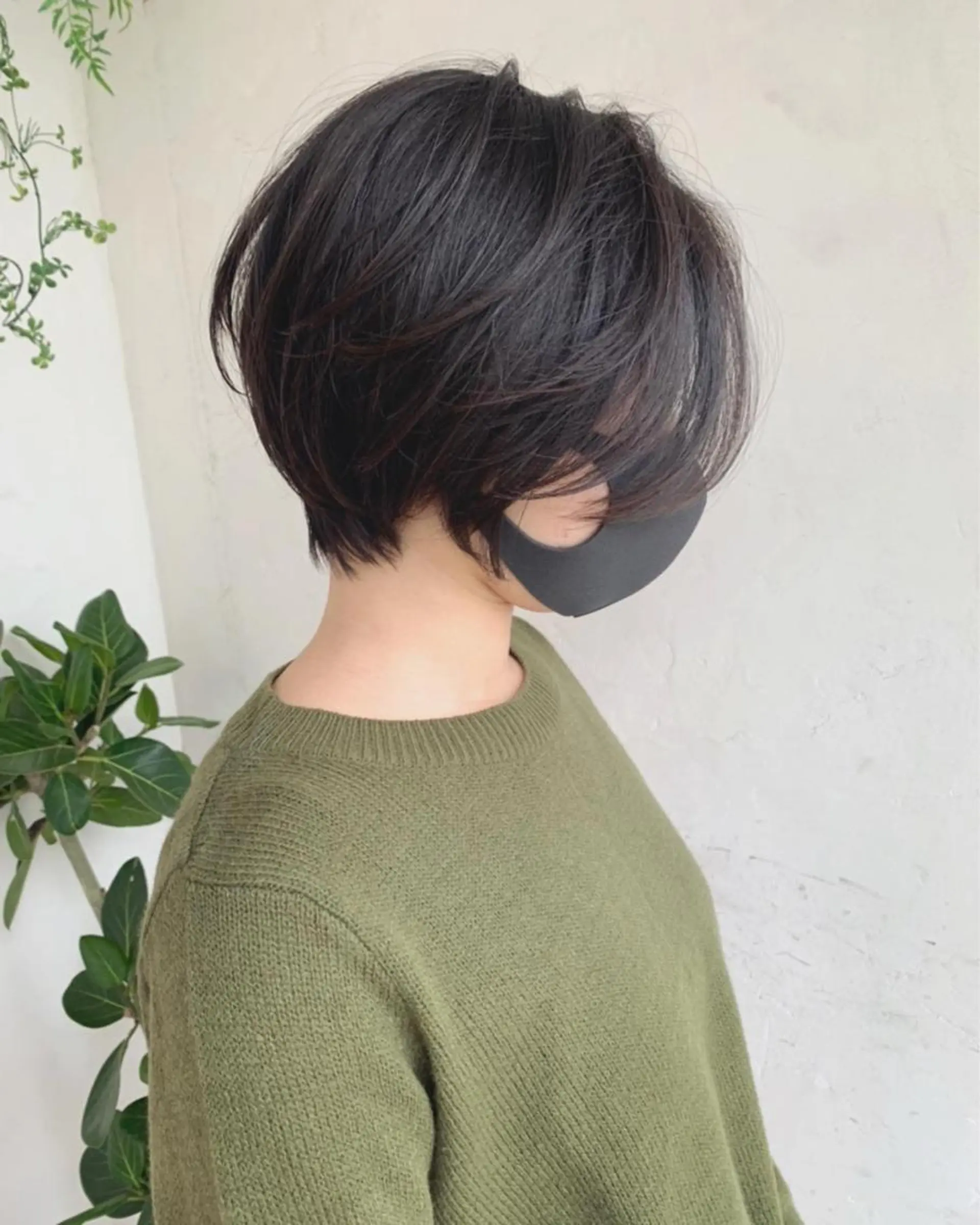 ショート ボブ セシルカット 外国人風カラー ハイライト レイヤーカット カット トリートメント 京都大人女性ショート 徒歩1分/秋山のヘアスタイル