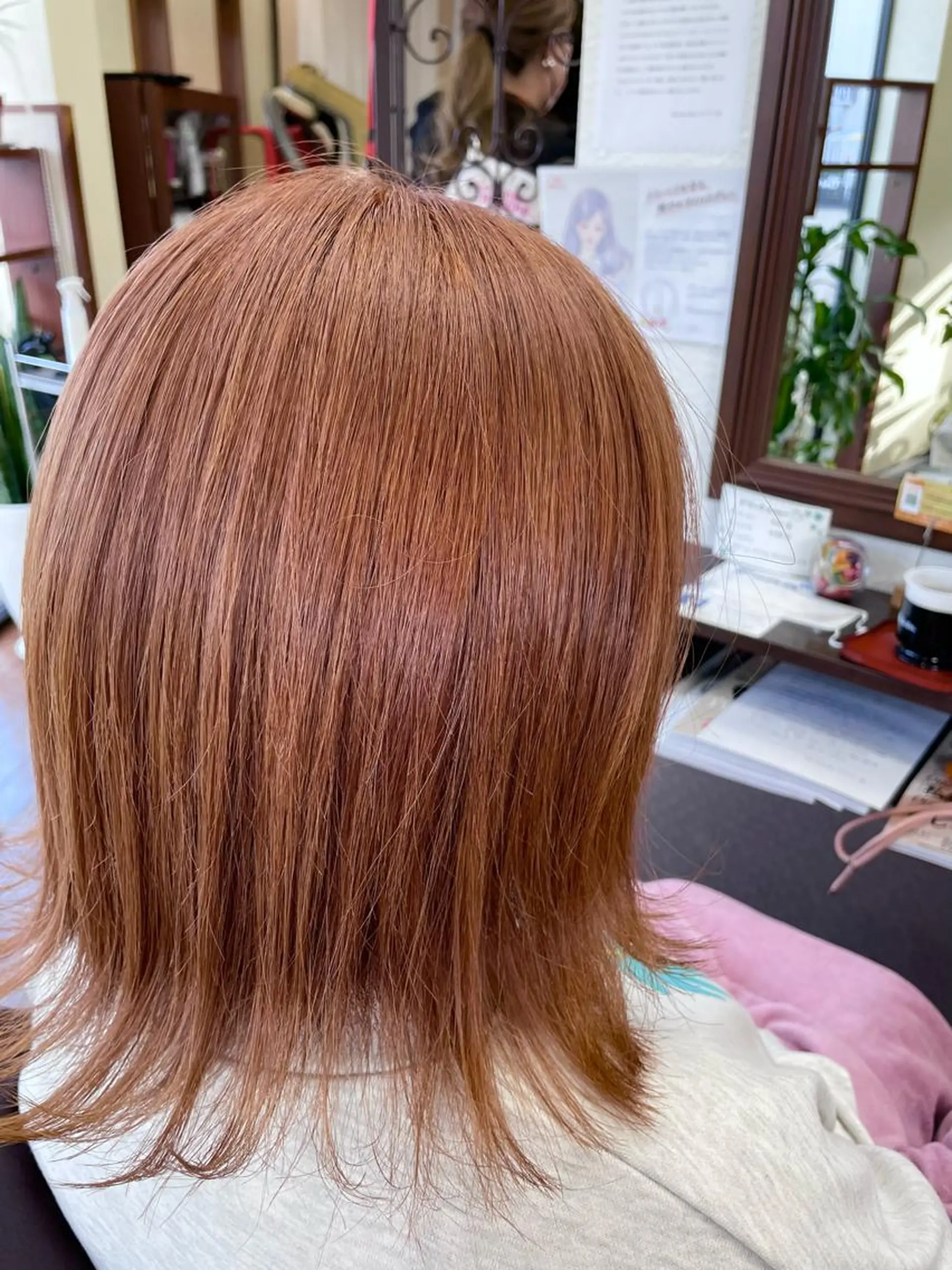 ミディアム カラー ベージュカラー ブリーチ 透明感カラー ピンクカラー ピンクベージュ 大橋 綾子のヘアスタイル
