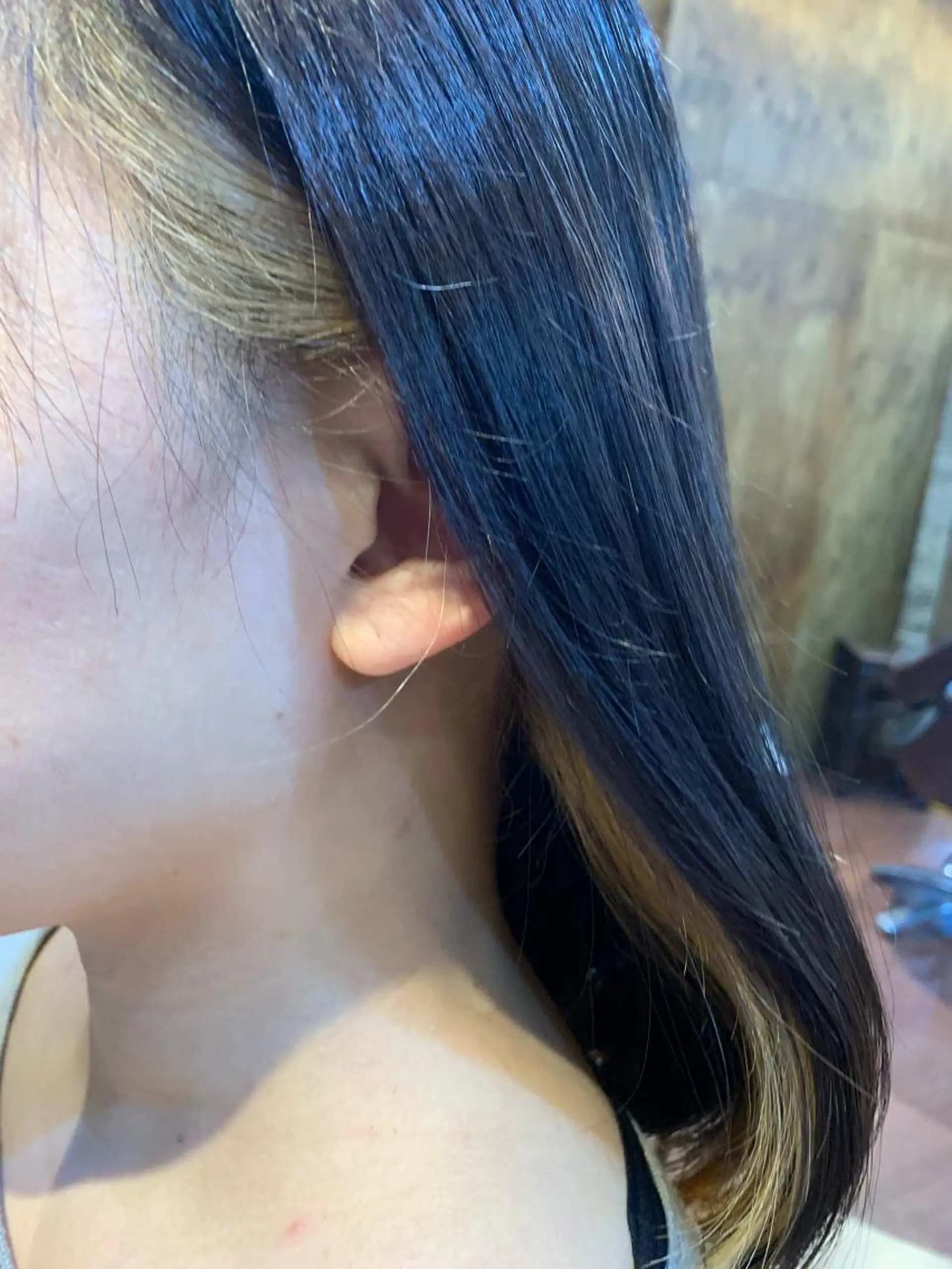 ミディアム カラー ＠kutsu tetsuoのヘアスタイル