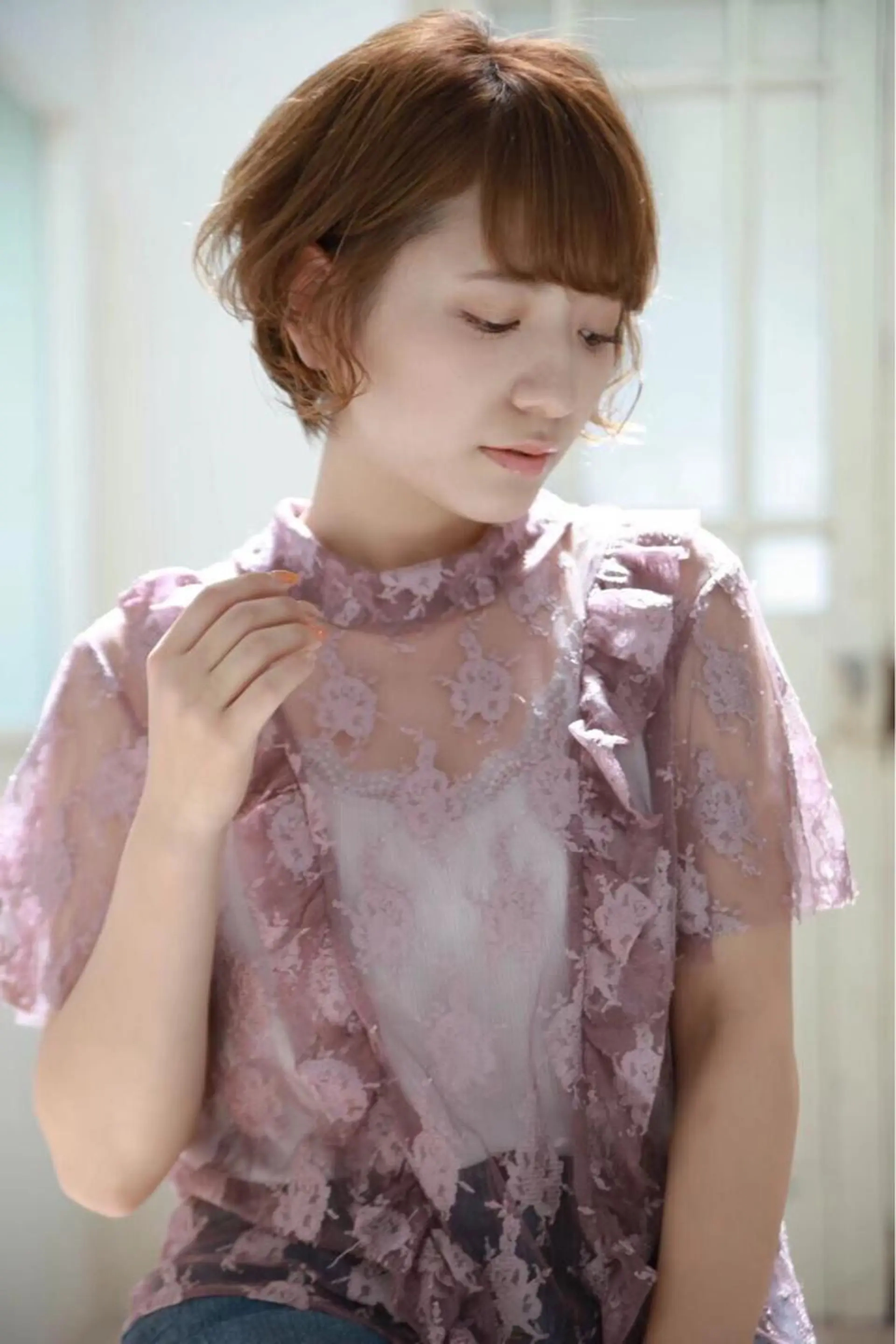 ミディアム カラー パーマ ヘアアレンジ メンズ キッズ ネイル マツエク・マツパ ヘアカラー トリートメント EnBlesS西宮 マンツーマン神道有基のヘアスタイル