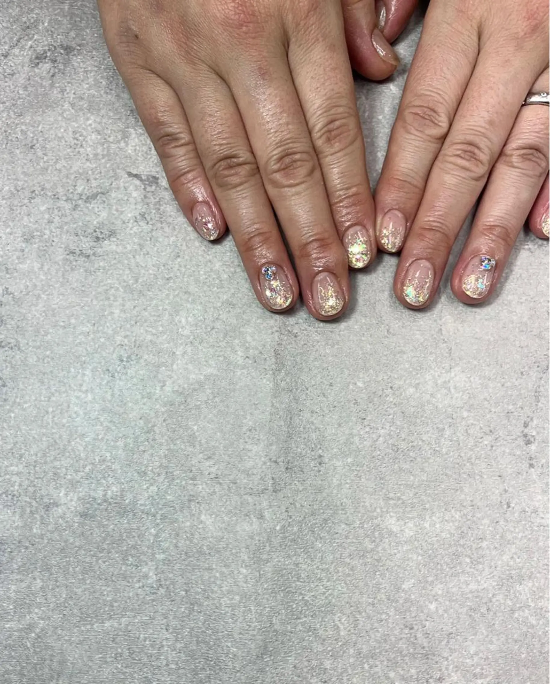 ネイル グラデーション ラメ(グリッター) ラメグラデーション ストーンネイル FASTNAIL PLUS 新宿店のネイルデザイン