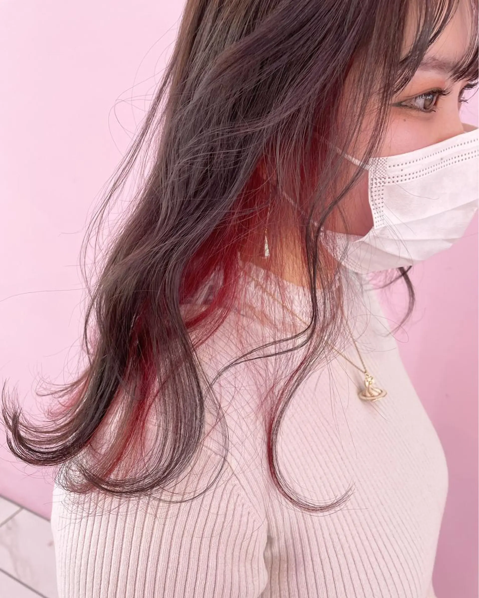 ロング カラー ヘアアレンジ ブリーチ 透明感カラー グレージュ インナーカラー 心斎橋/ブリーチ minamiのヘアスタイル