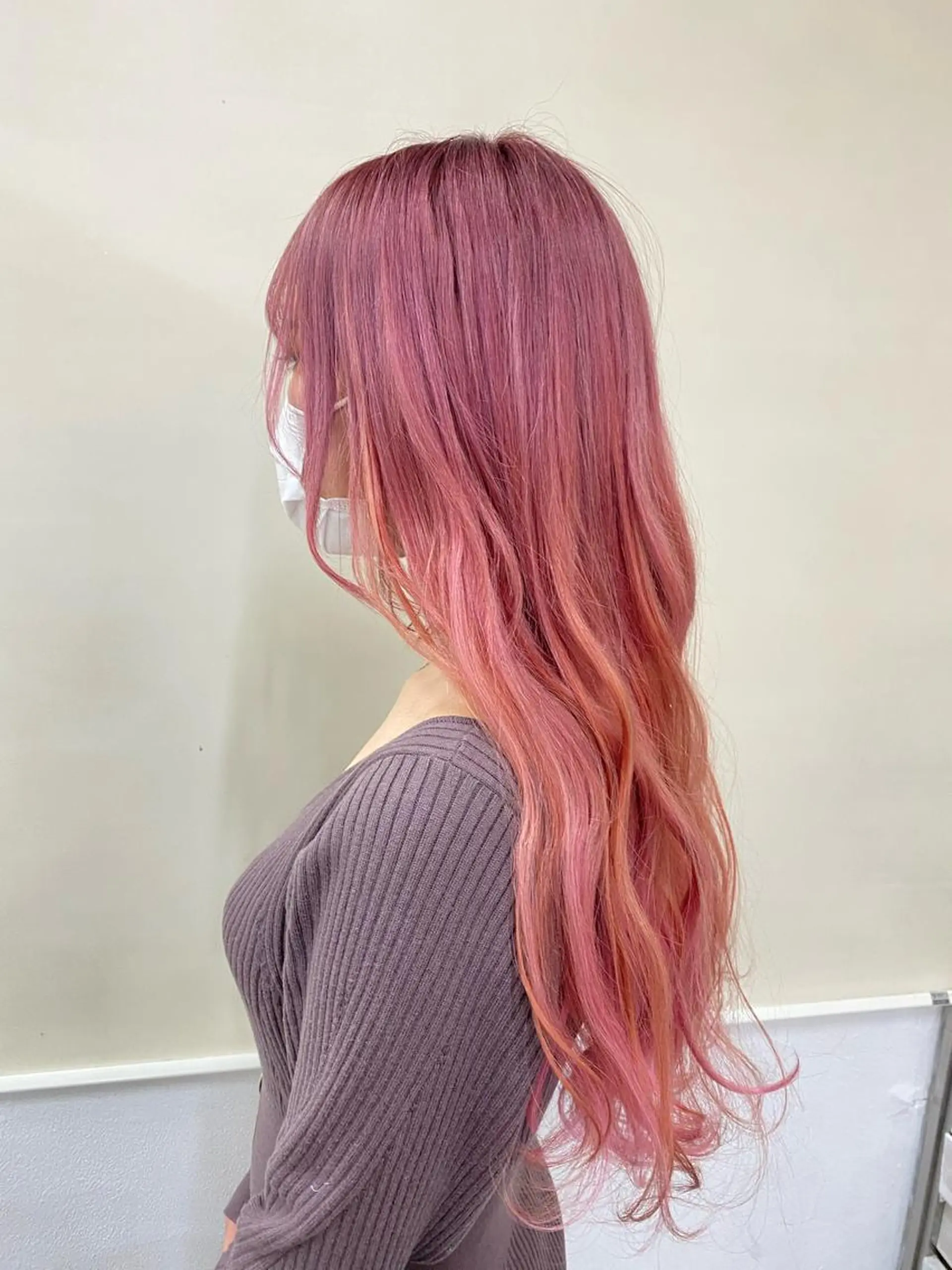 セミロング カラー ヘアアレンジ ヘアカラー エクステ レイヤーウルフ エクステ磯部のヘアスタイル