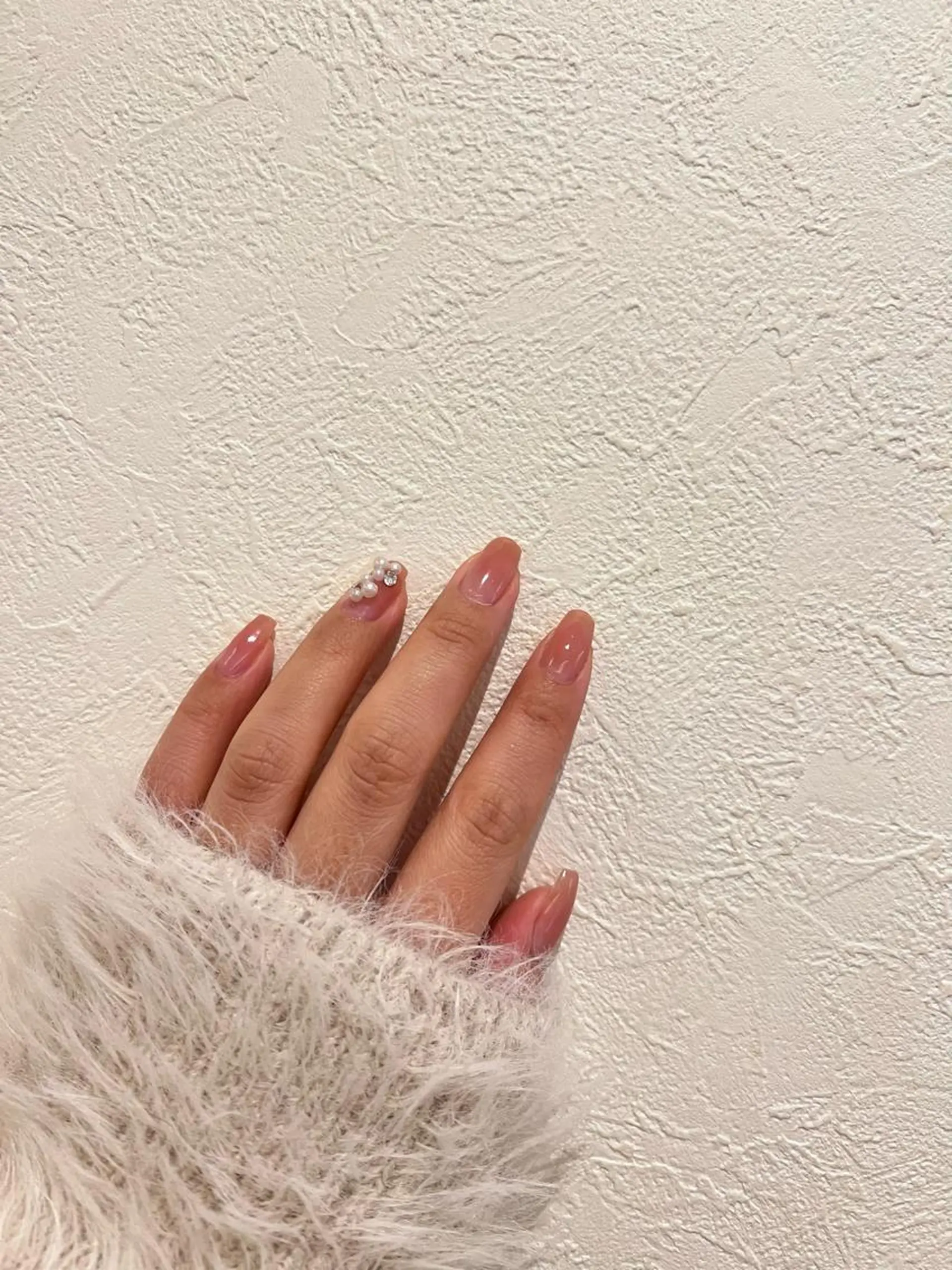 セミロング ハンドネイル 𝐞𝐚𝐜𝐡 nanami🩰のネイルデザイン