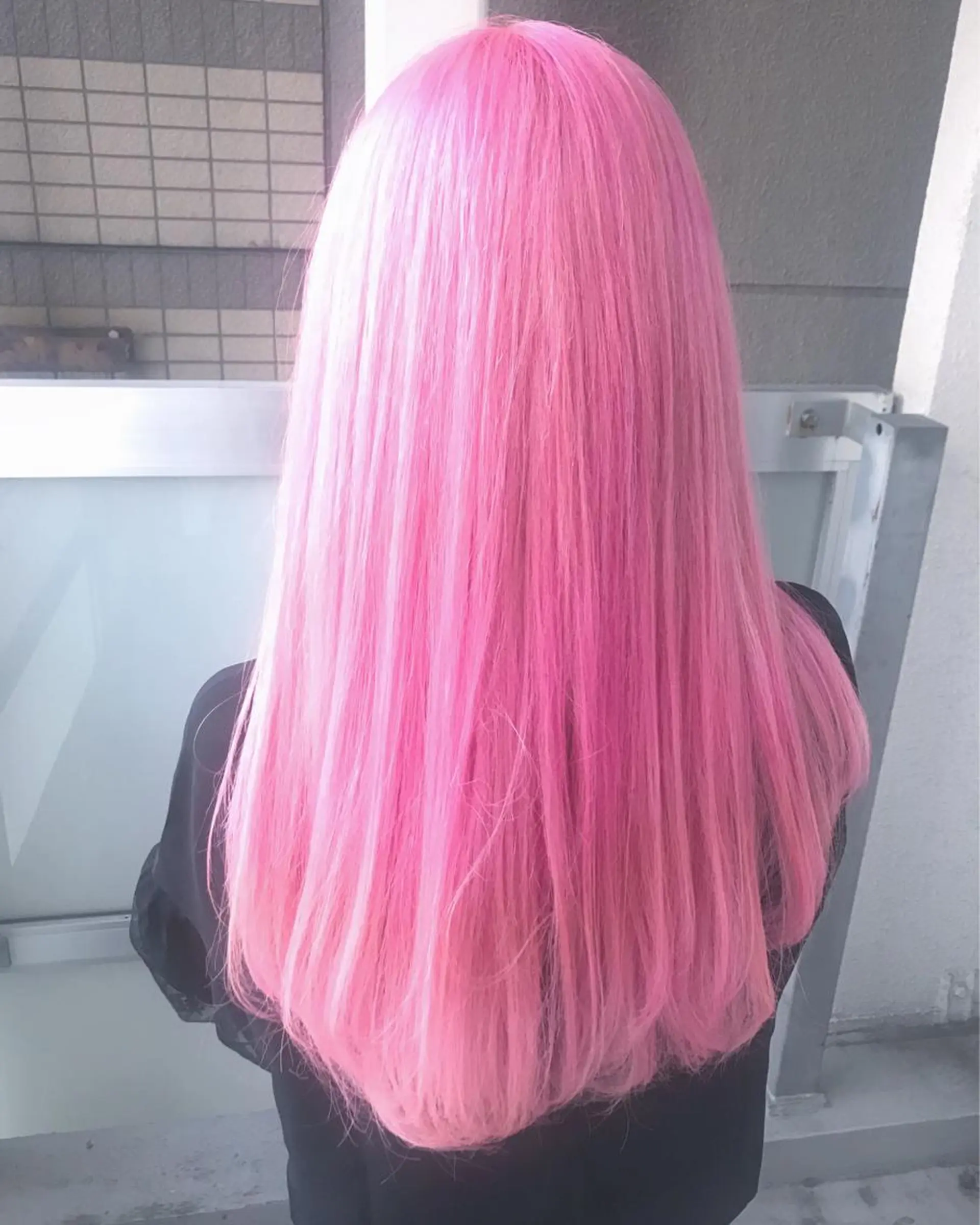 ロング カラー ピンクカラー 岩谷/ブリーチ 🪽透明感カラーのヘアスタイル