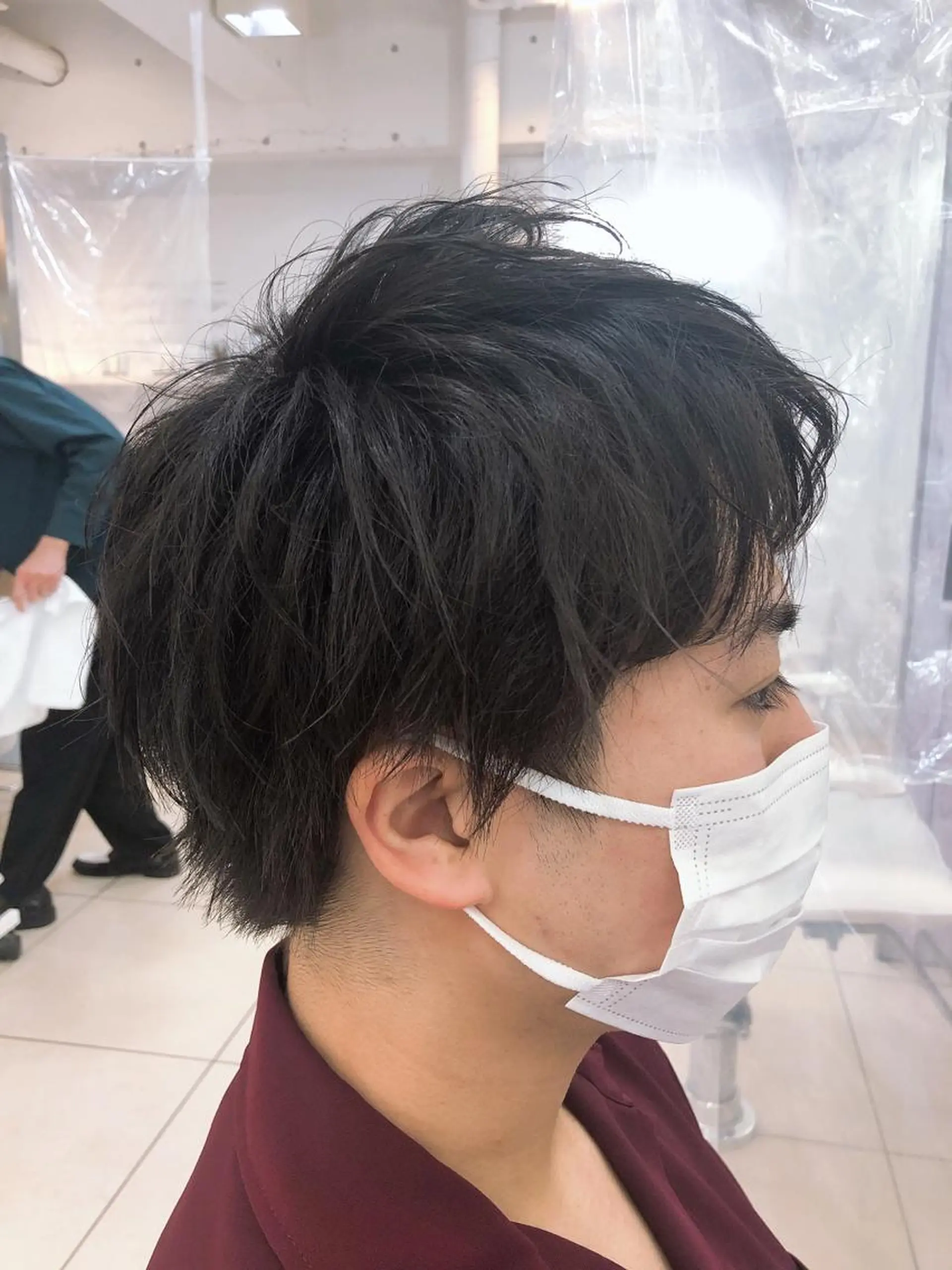 ショート メンズ 髪質改善× 白髪ぼかし溝江のヘアスタイル