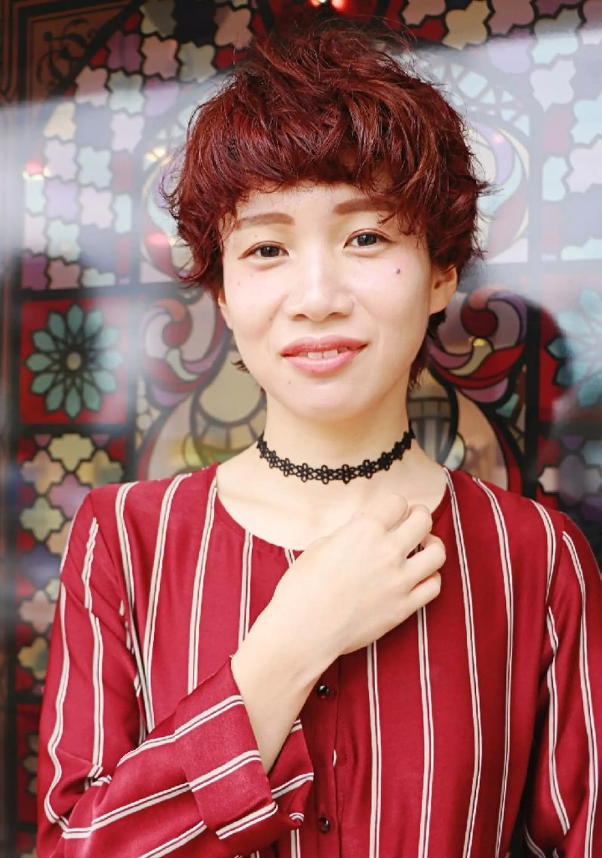 ショート カラー パーマ アディクシーカラー イルミナカラー デジタルパーマ 徳永 博志のヘアスタイル