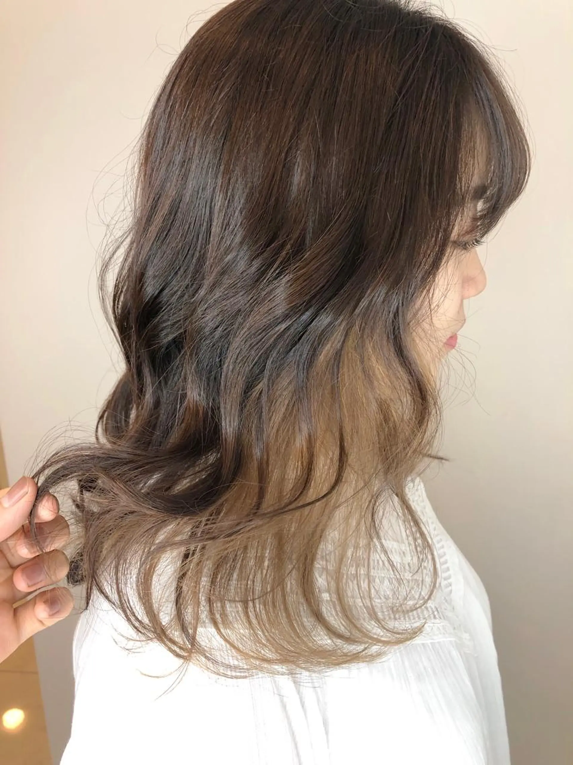 ミディアム カラー カット ヘアカラー トリートメント ☕️ベージュカラー 内藤光哉☕️のヘアスタイル