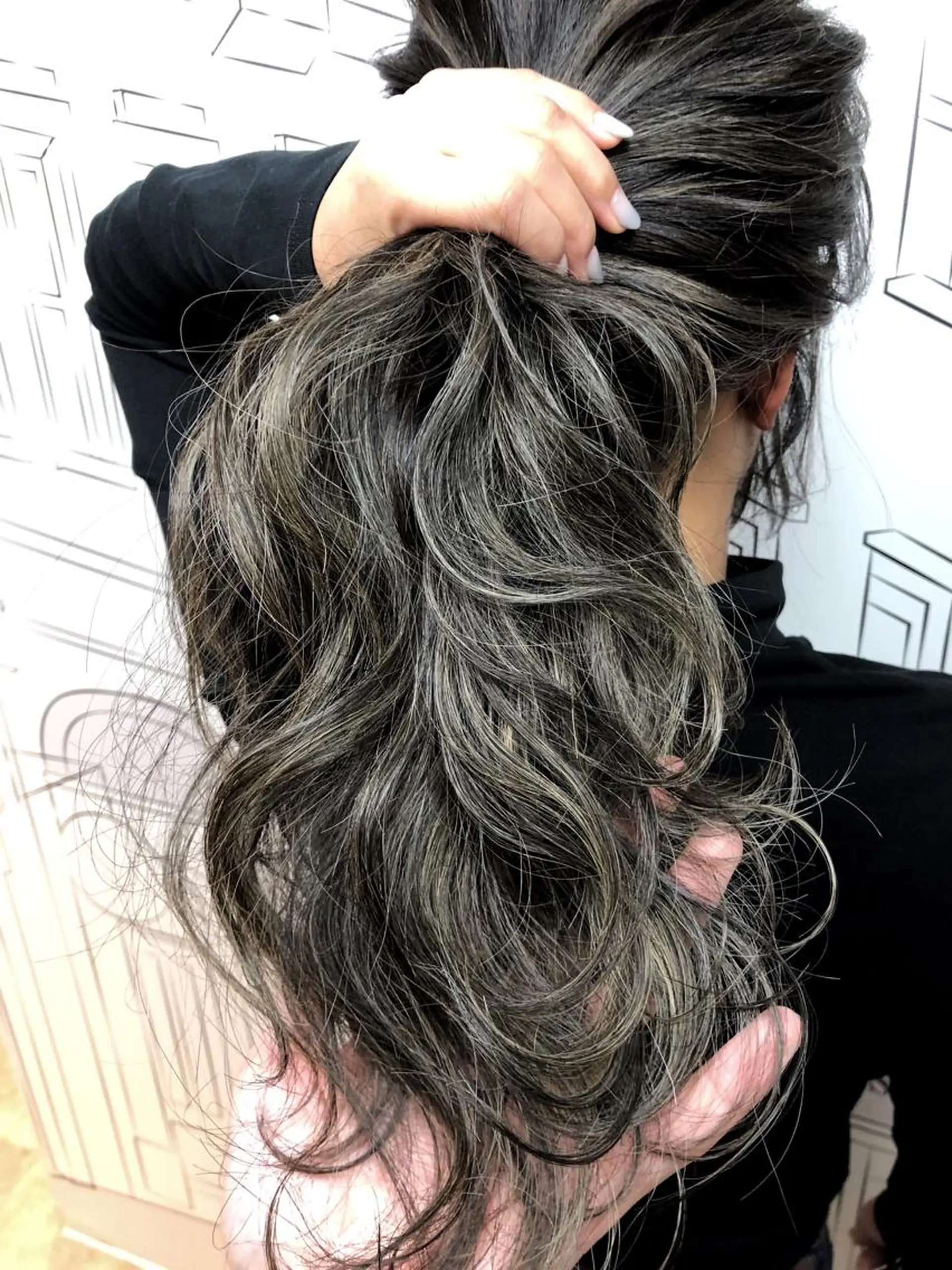 セミロング カラー グレージュ ハイライトカラー 外国人風カラー ハイライト レイヤー⭐️カラー ⭐️平川雅史のヘアスタイル