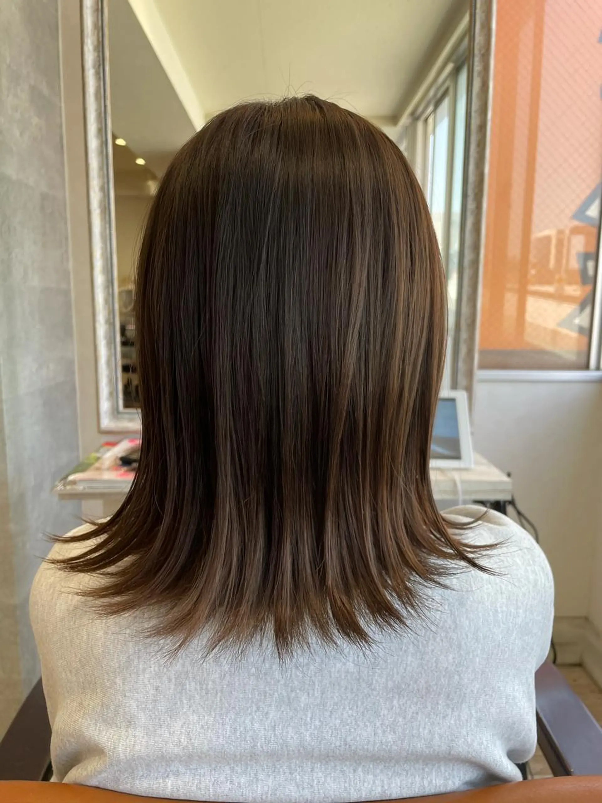 ミディアム カラー カット ヘアカラー Agu hair verse所属・小顔/似合わせカット 杉山莉菜のヘアスタイル