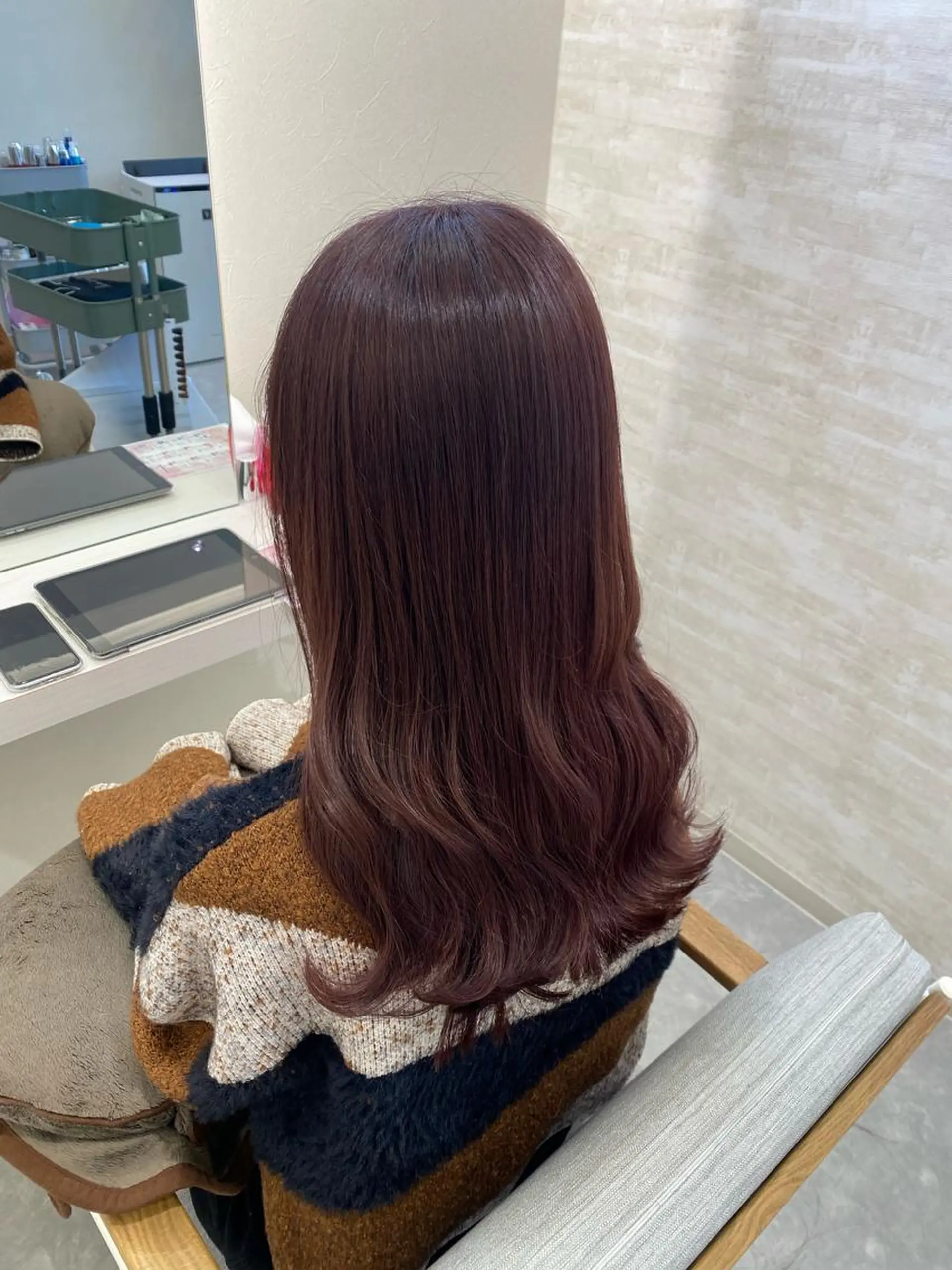 セミロング ヘアカラー トリートメント 髪質改善&ヘアケア 永山若奈のヘアスタイル