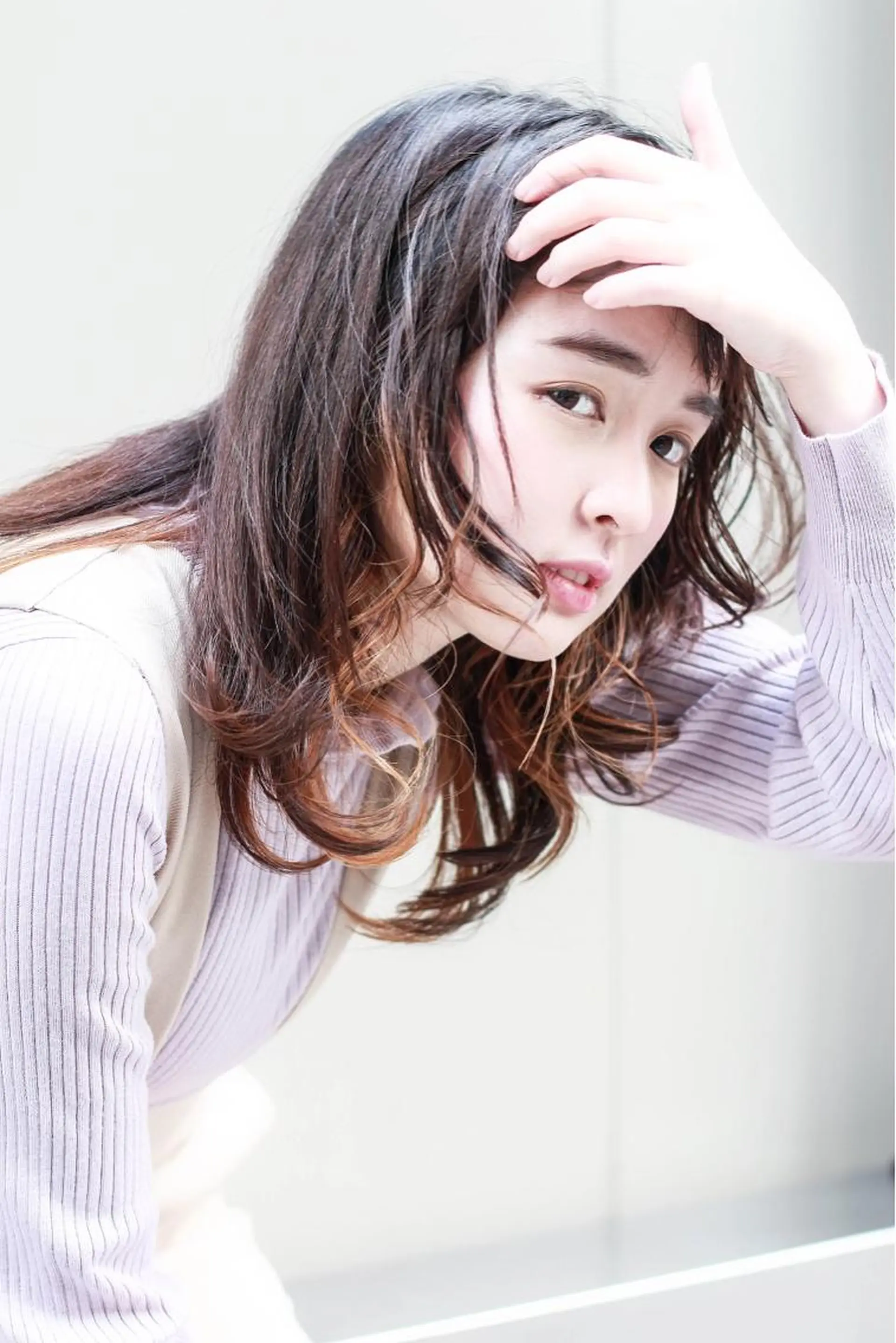 ミディアム パーマ カット ヘアカラー トリートメント 【乾かすだけの感動】 松田創太のヘアスタイル