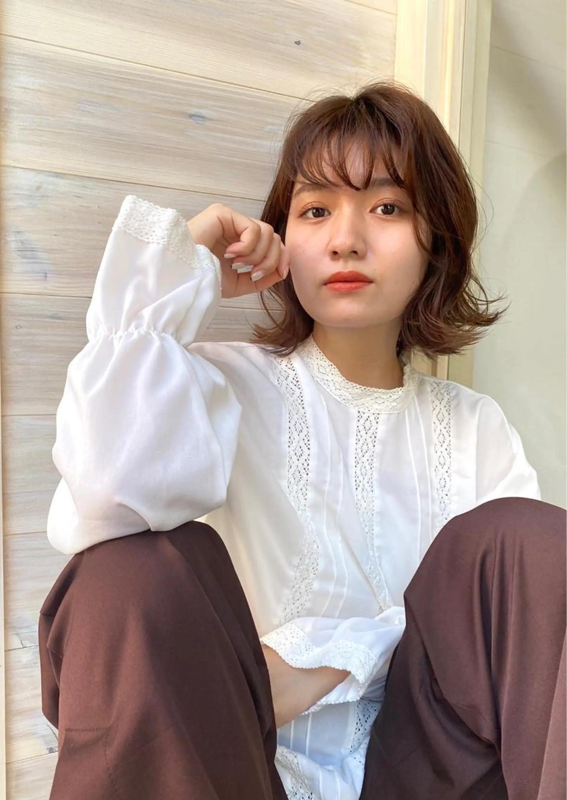 ミディアム カラー 髪質改善サロン Canon bellのヘアスタイル