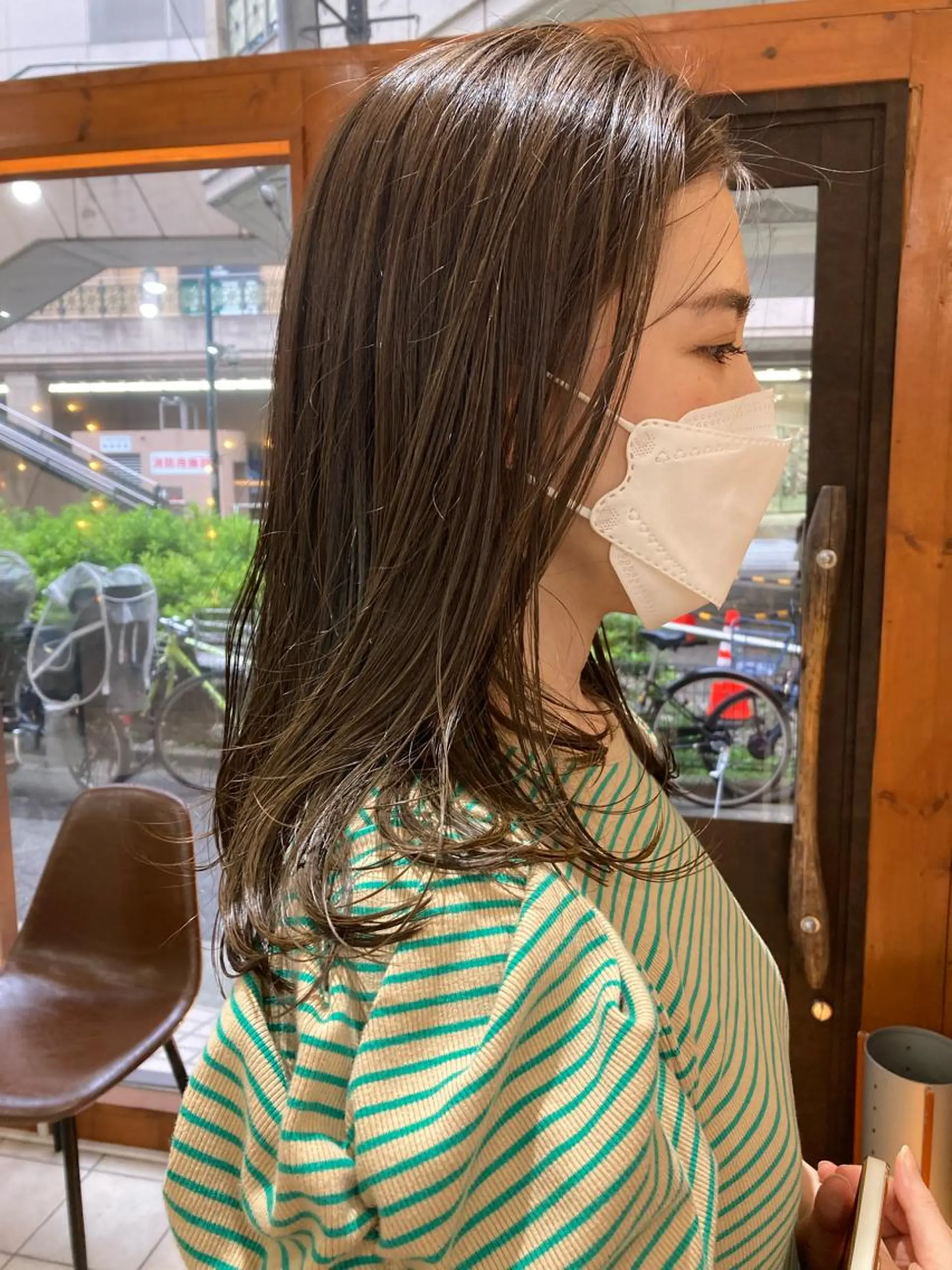 セミロング 縮毛矯正 金子 歩実のヘアスタイル